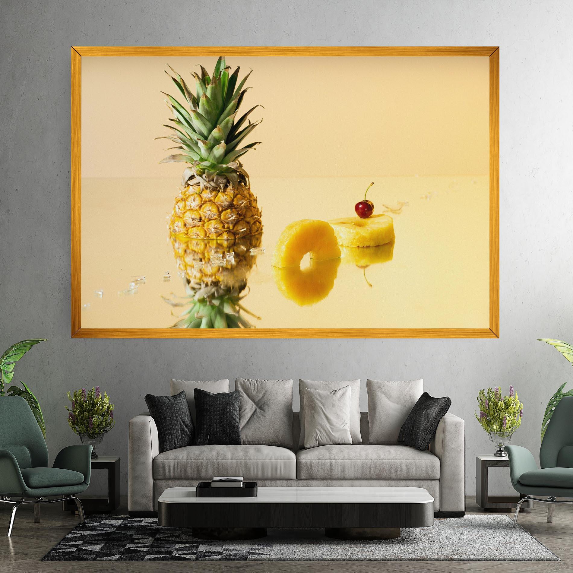 Leinwandbild Cut Pineapple mockup 7