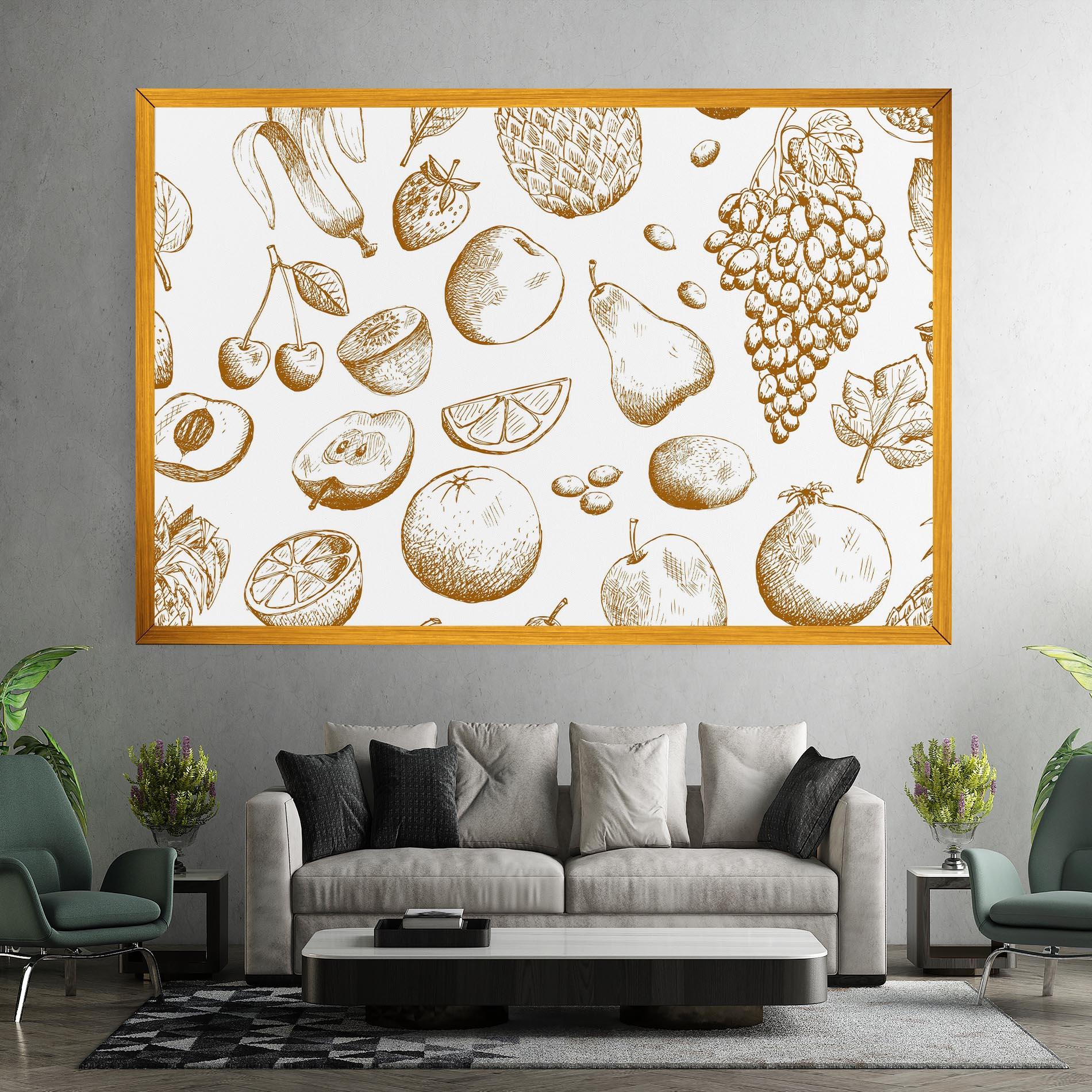 Leinwandbild Floating Fruits mockup 7