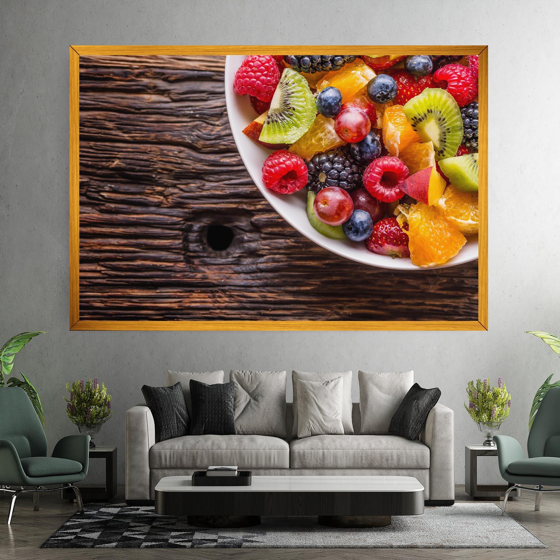 Leinwandbild Fresh Fruit Salad mockup 7