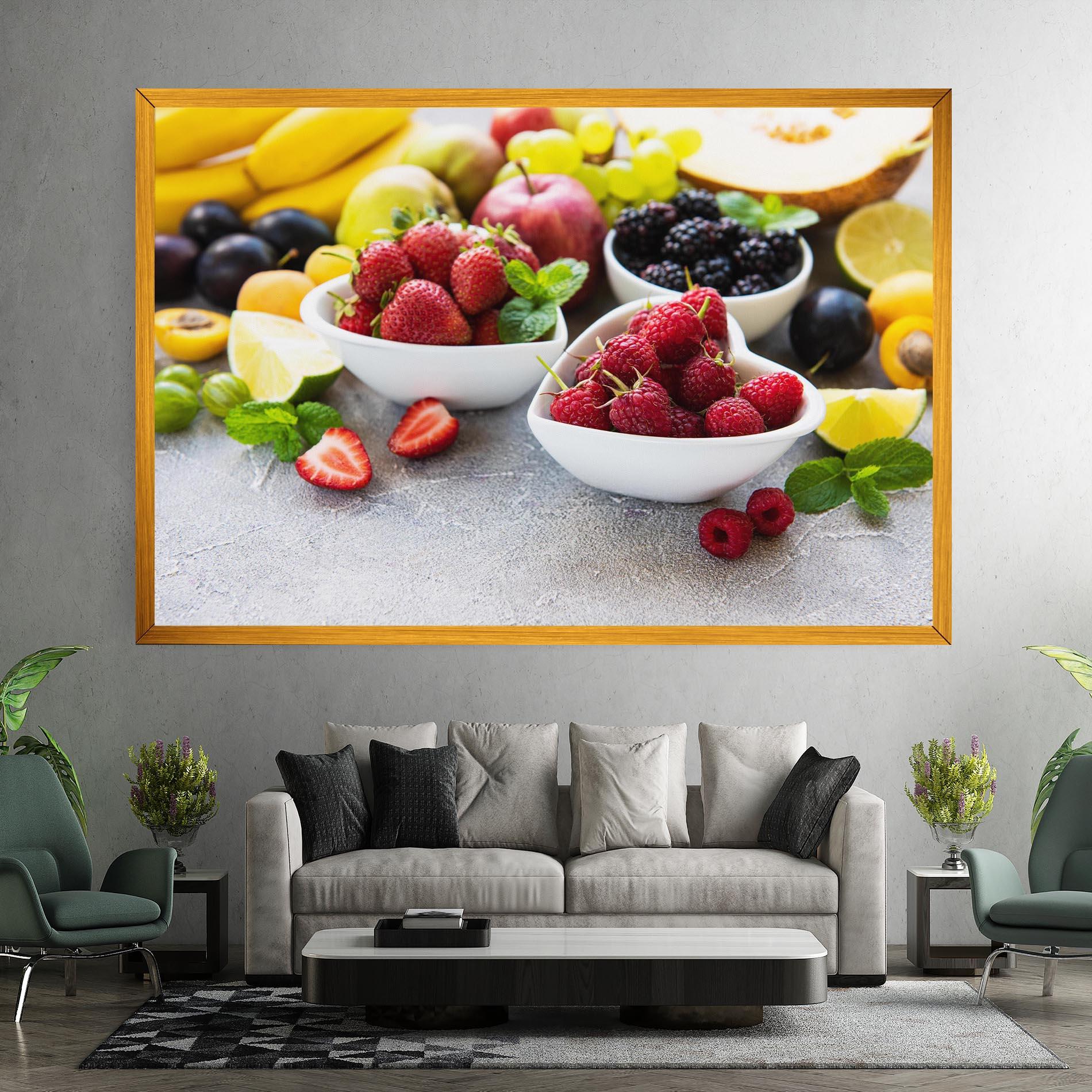 Leinwandbild Heart Fresh Fruits mockup 7