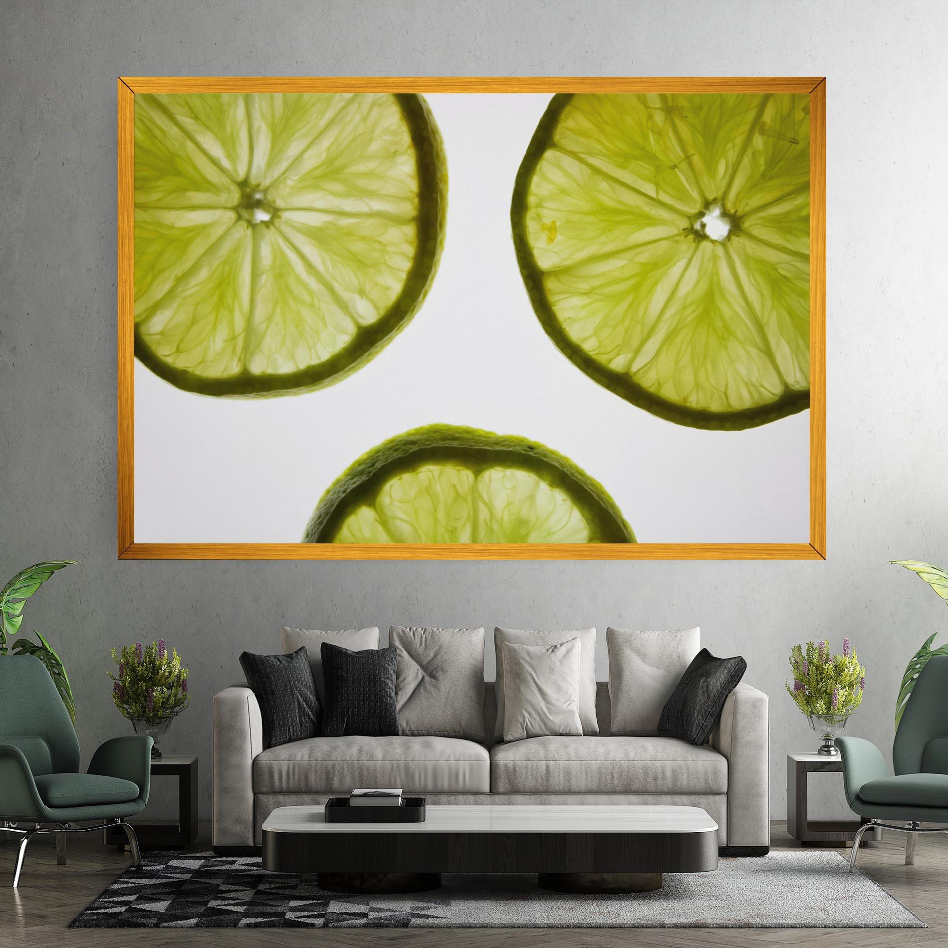Leinwandbild Lime Slice mockup 7