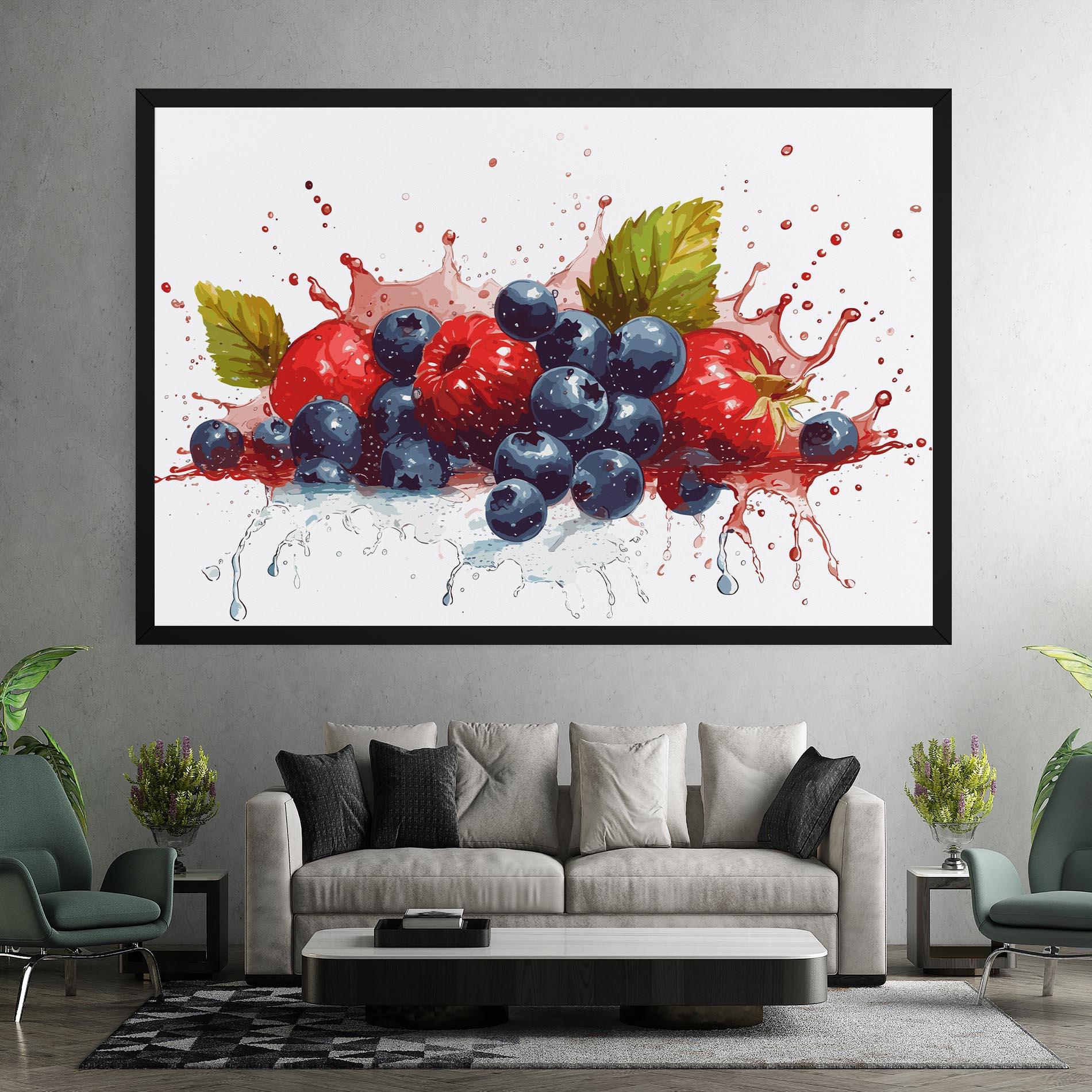 Leinwandbild Berries Art mockup 7