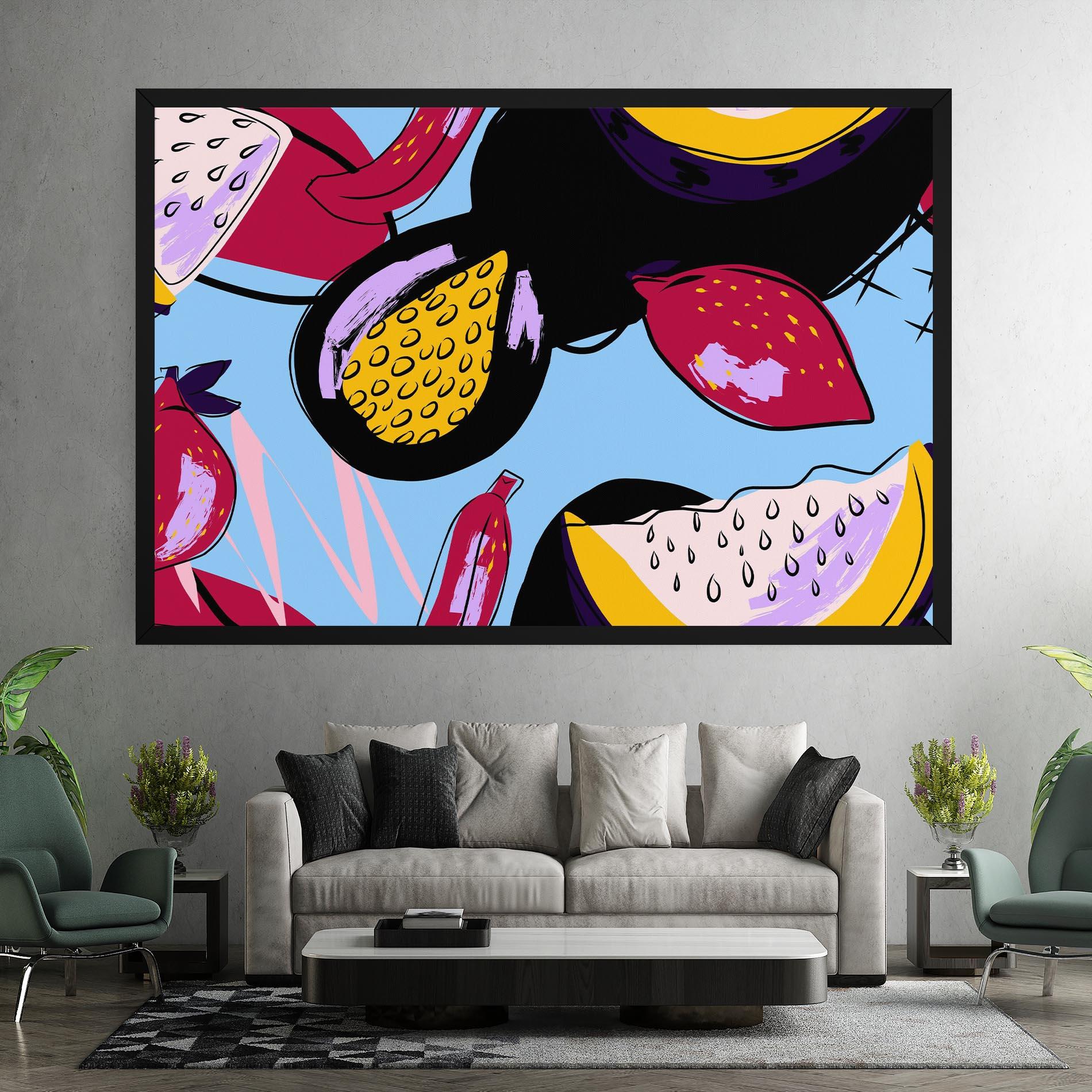 Leinwandbild Colorful Fruits mockup 7