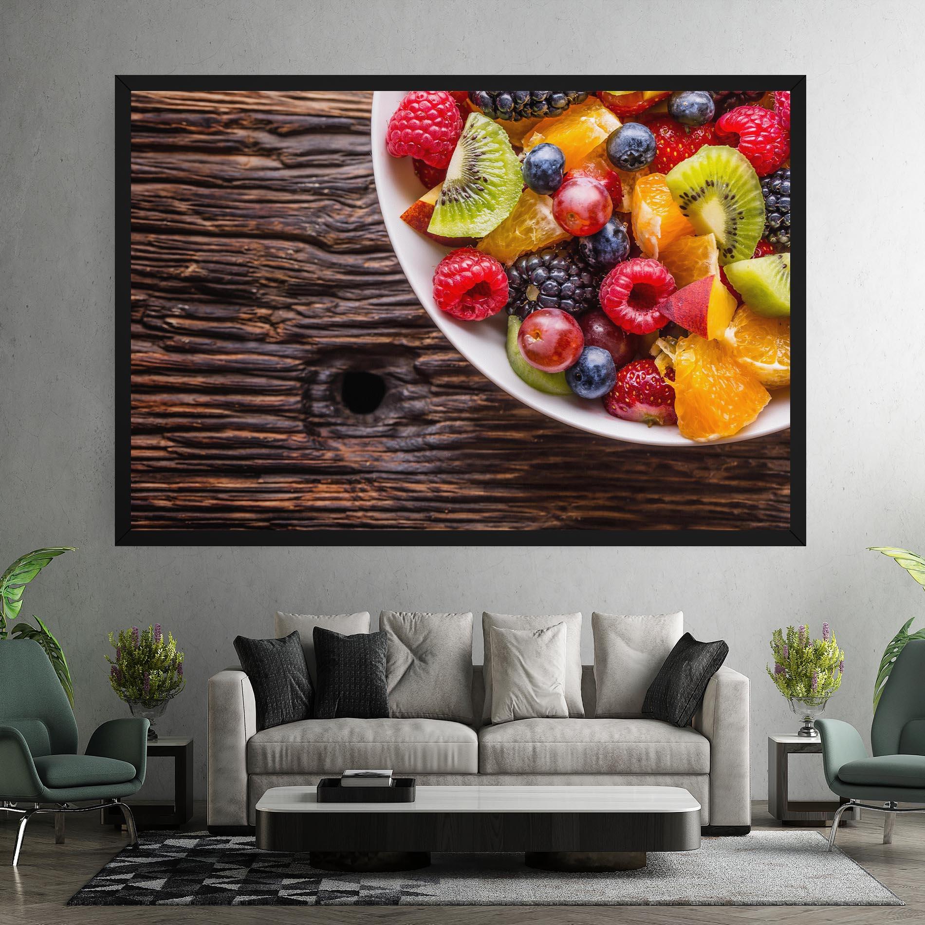 Leinwandbild Fresh Fruit Salad mockup 7