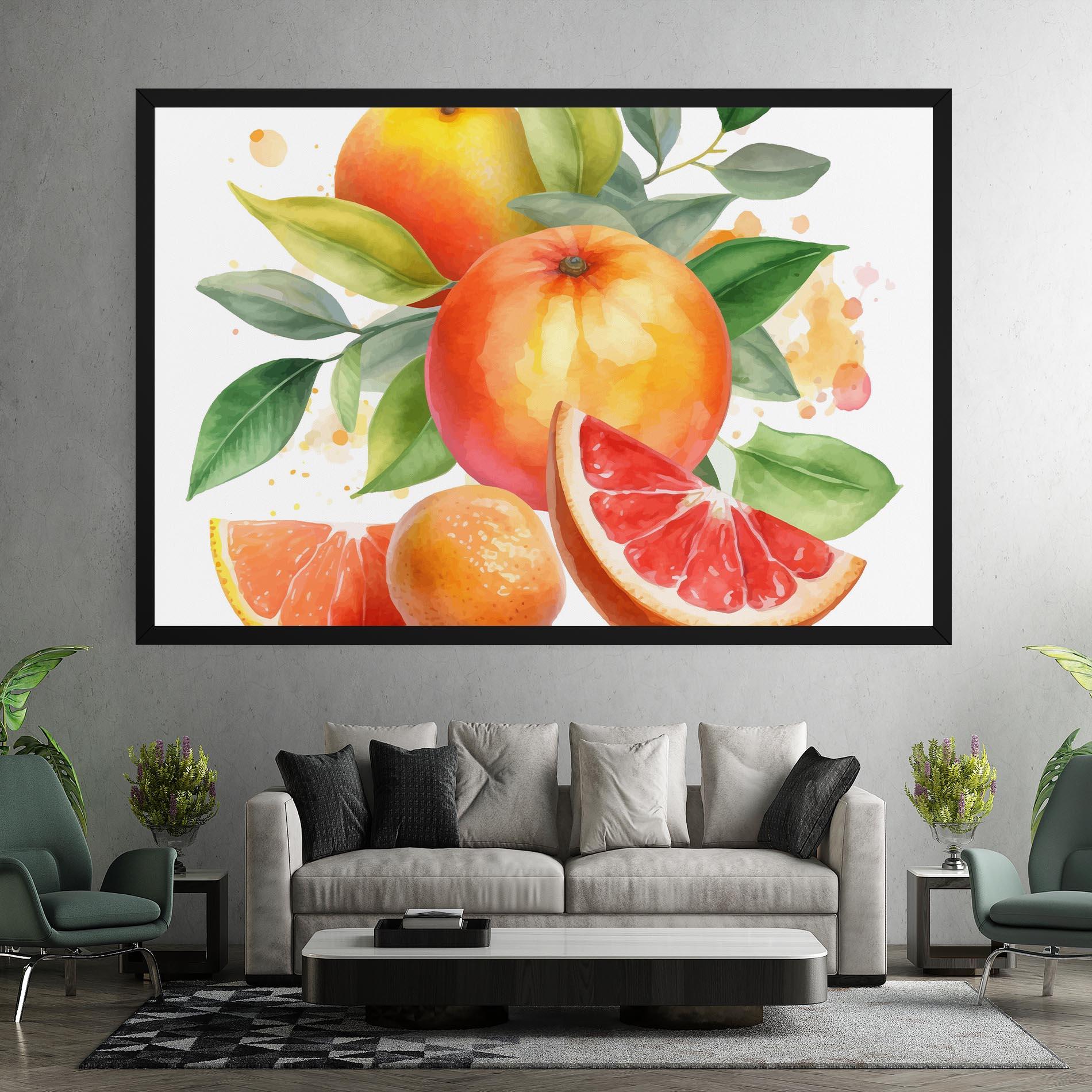 Leinwandbild Grapefruit Art mockup 7