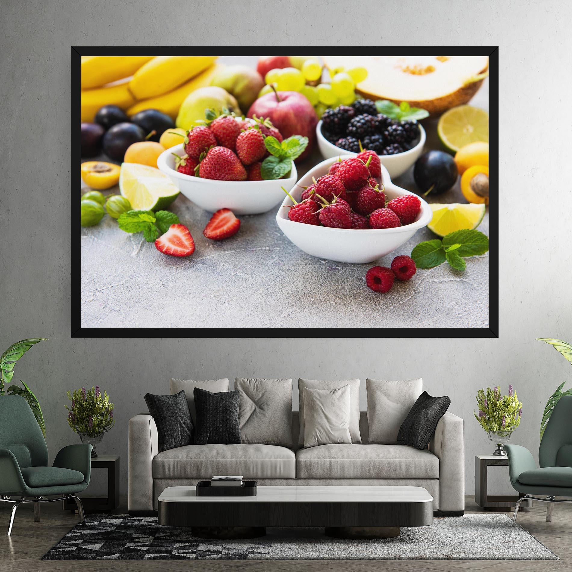 Leinwandbild Heart Fresh Fruits mockup 7