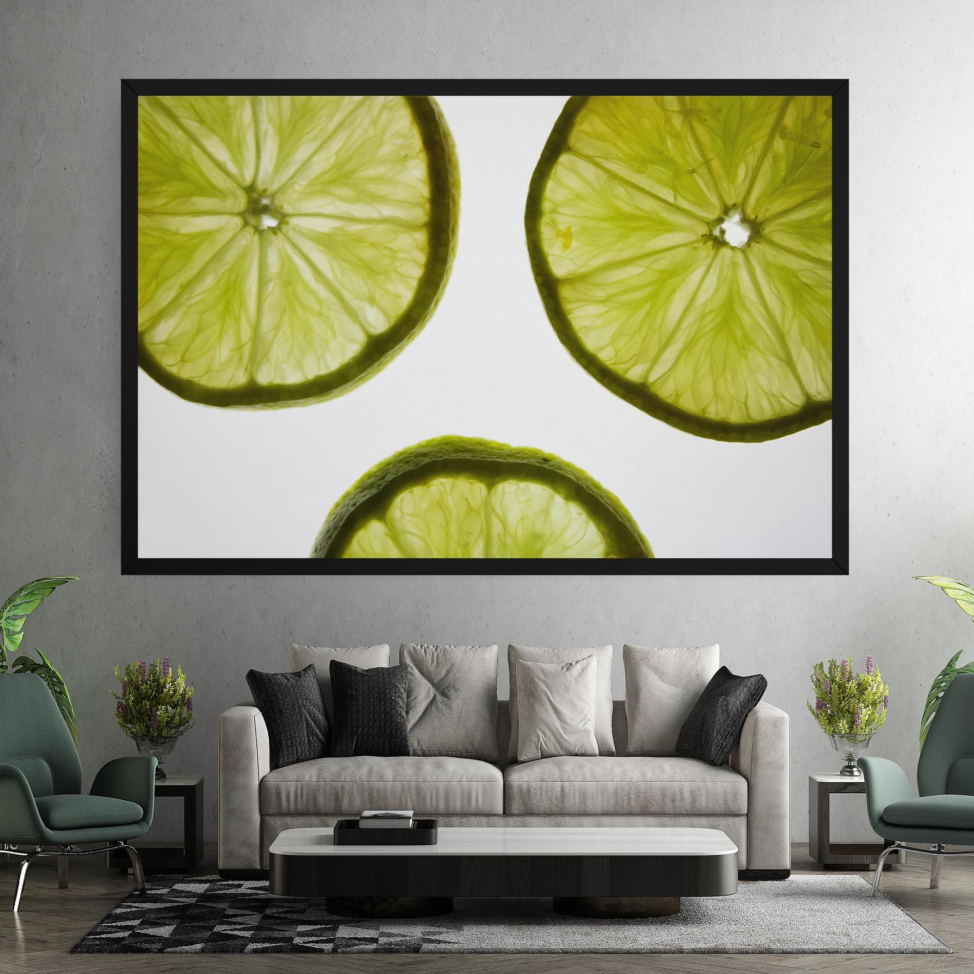 Leinwandbild Lime Slice mockup 7