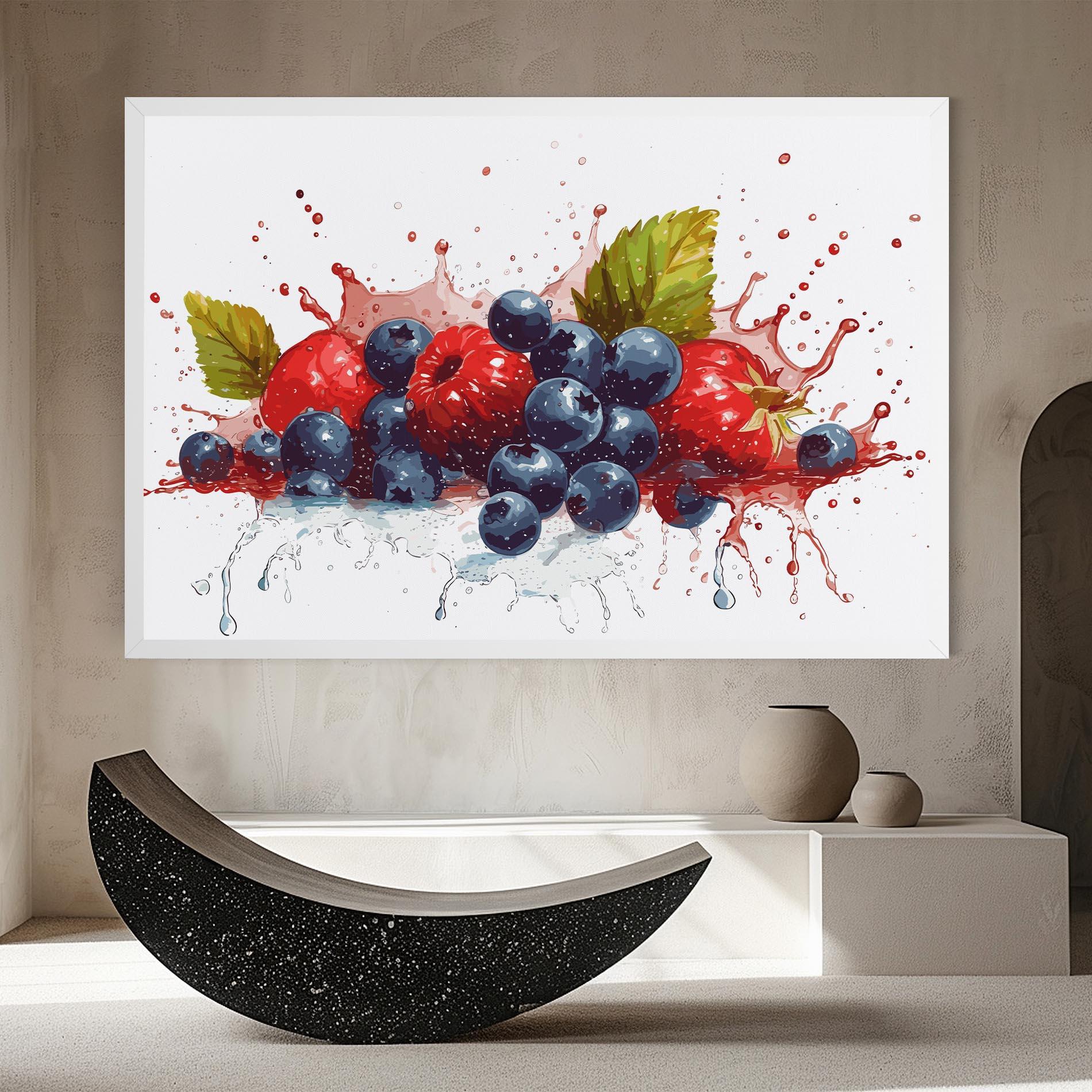 Leinwandbild Berries Art mockup 8