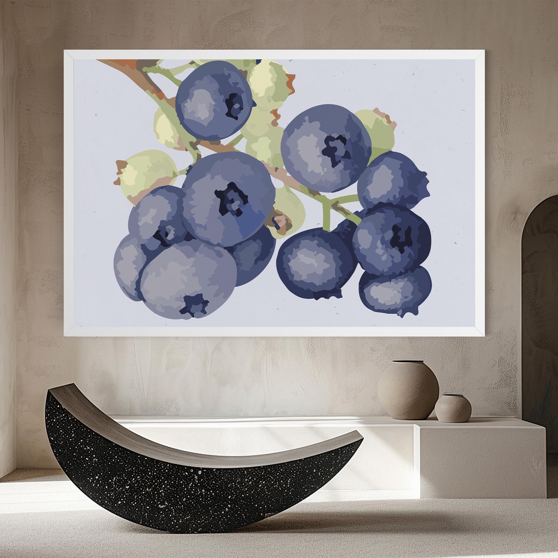 Leinwandbild Blueberries Art mockup 8