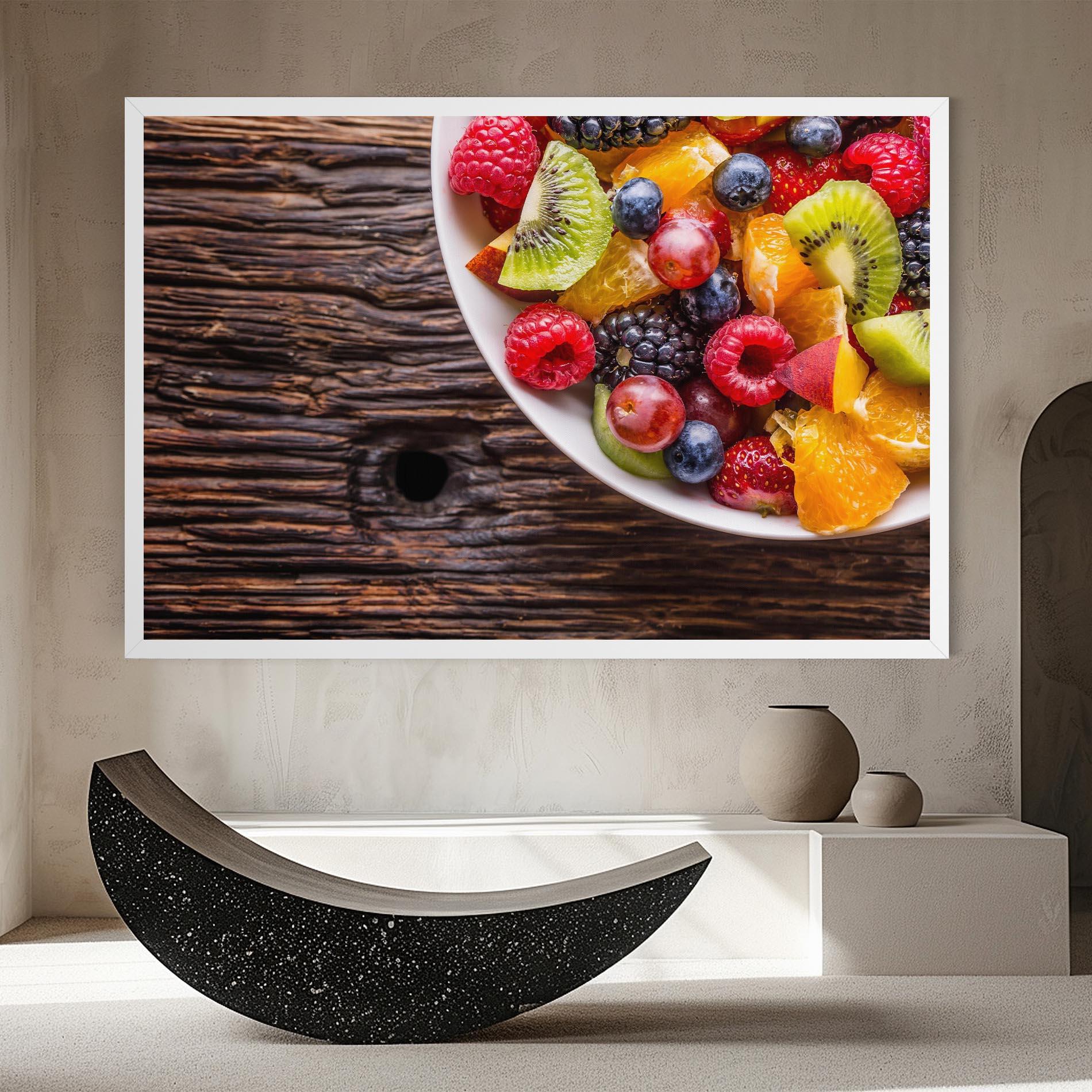 Leinwandbild Fresh Fruit Salad mockup 8