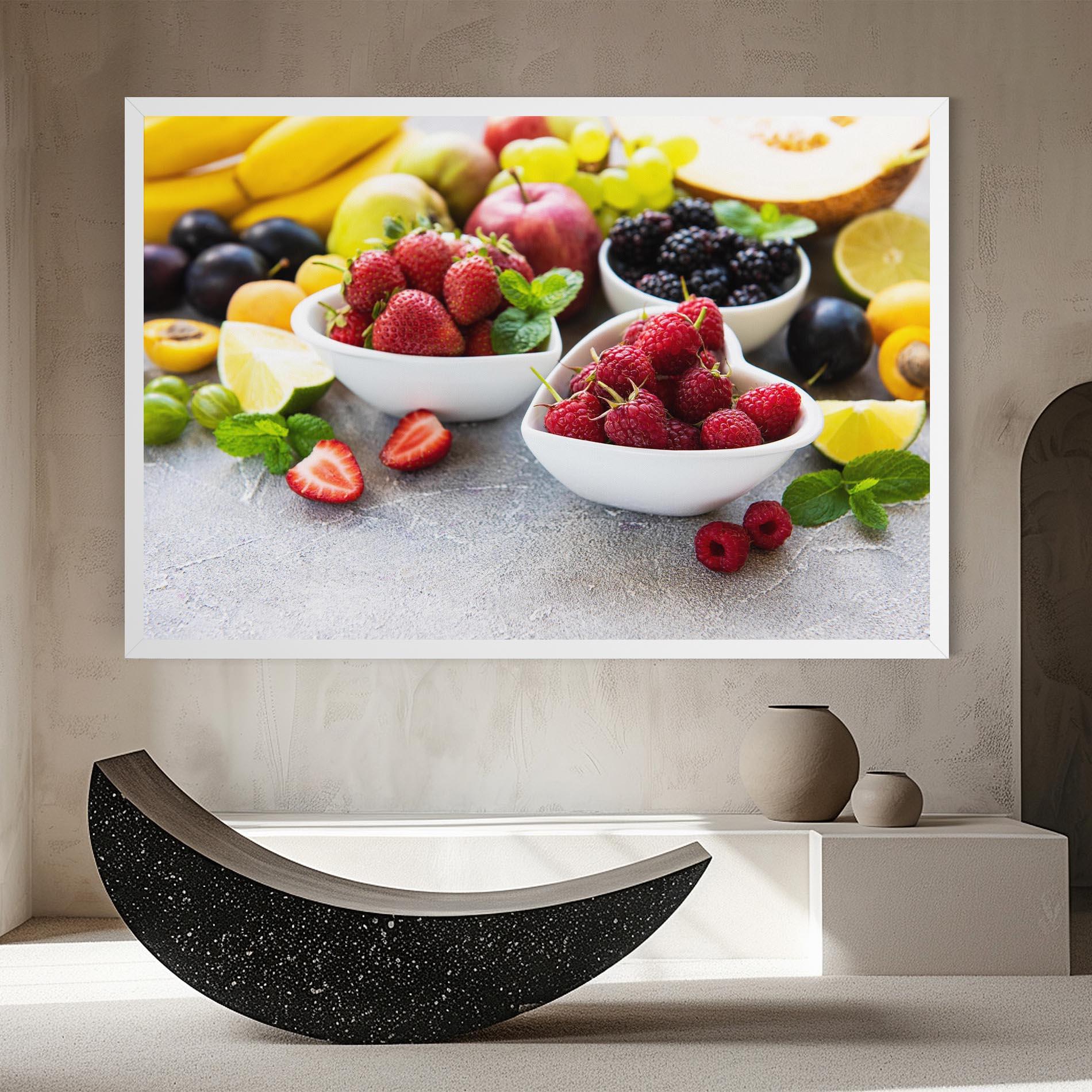 Leinwandbild Heart Fresh Fruits mockup 8
