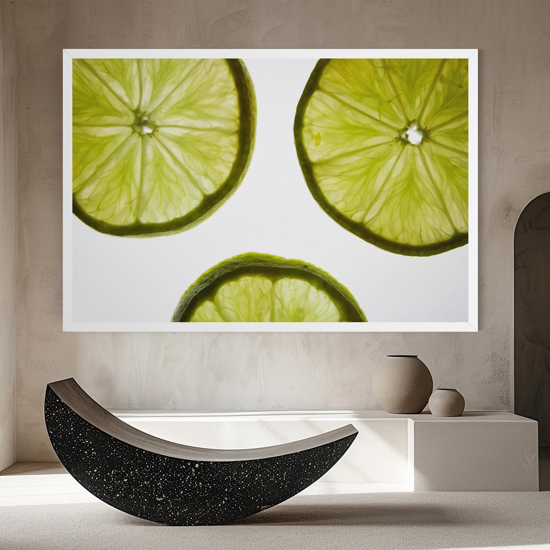 Leinwandbild Lime Slice mockup 8