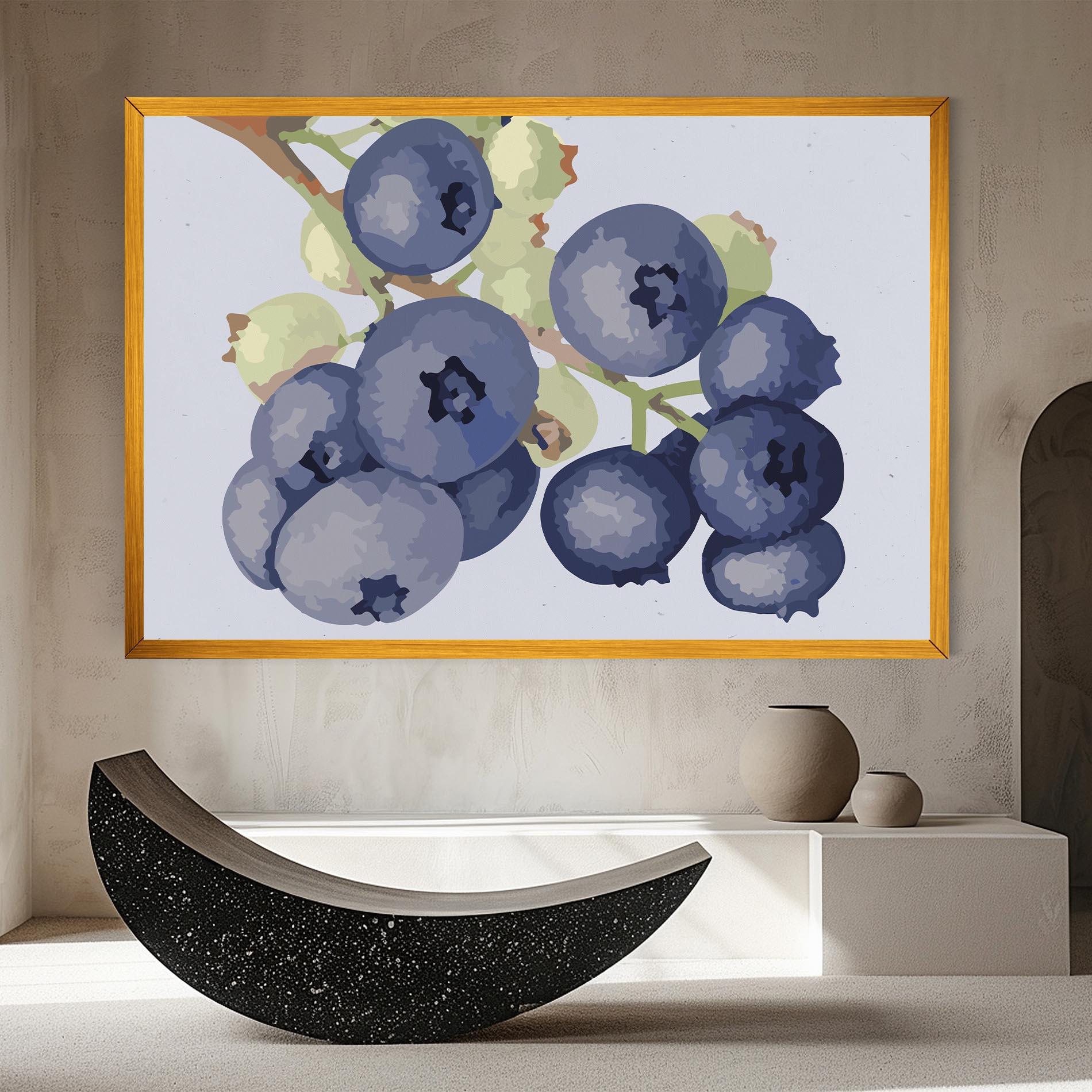 Leinwandbild Blueberries Art mockup 8
