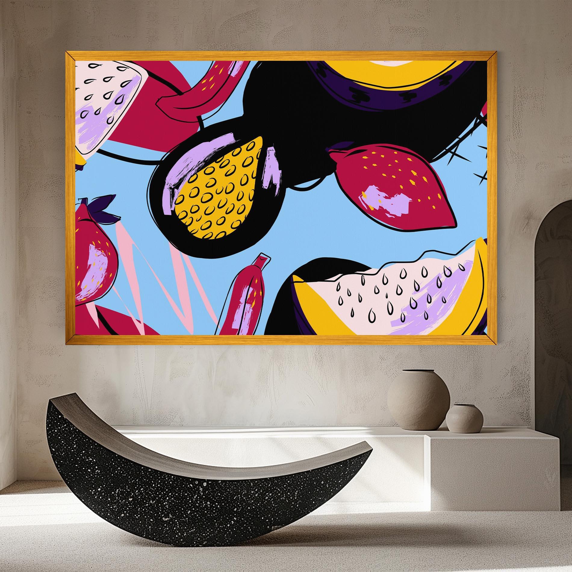 Leinwandbild Colorful Fruits mockup 8