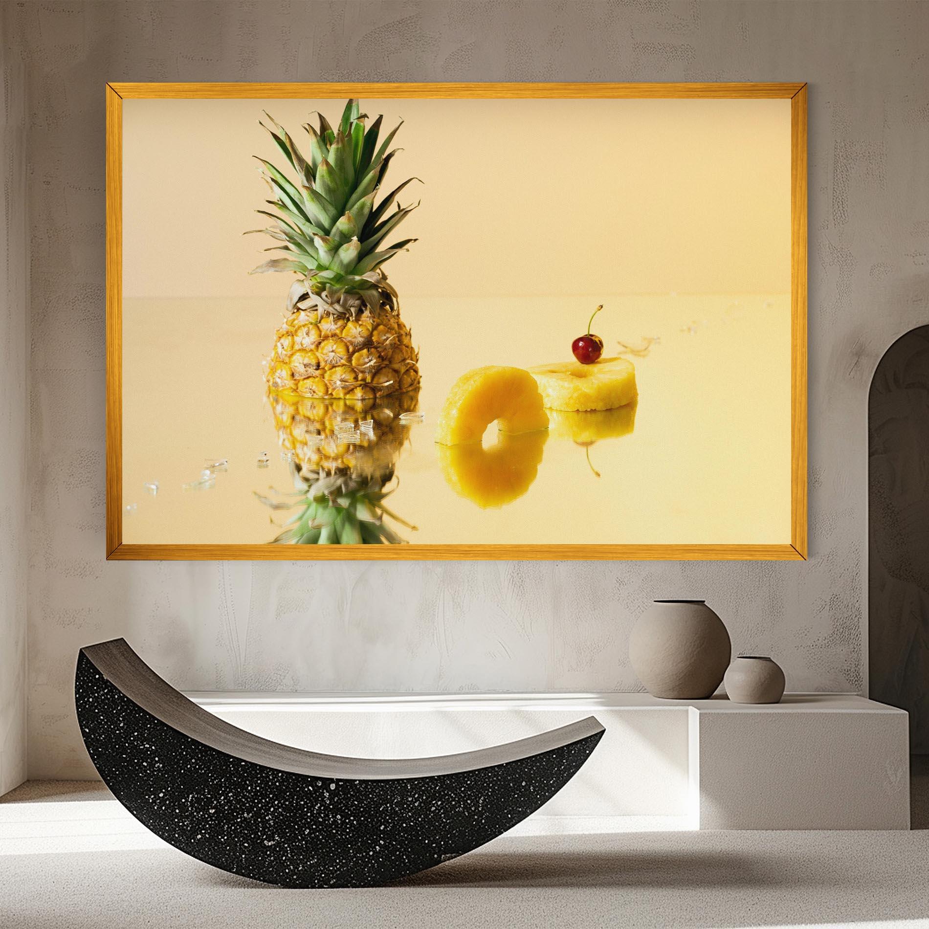 Leinwandbild Cut Pineapple mockup 8