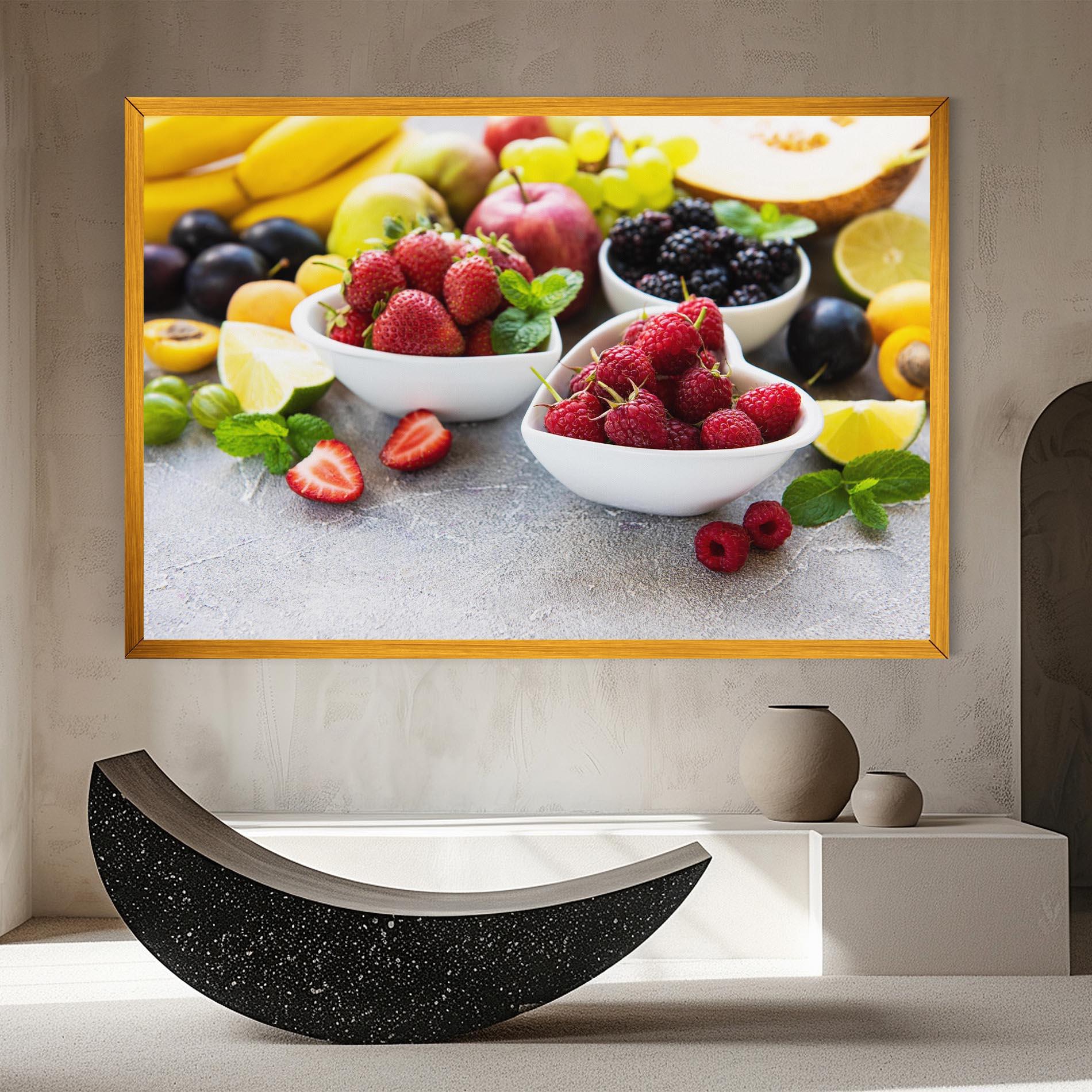Leinwandbild Heart Fresh Fruits mockup 8