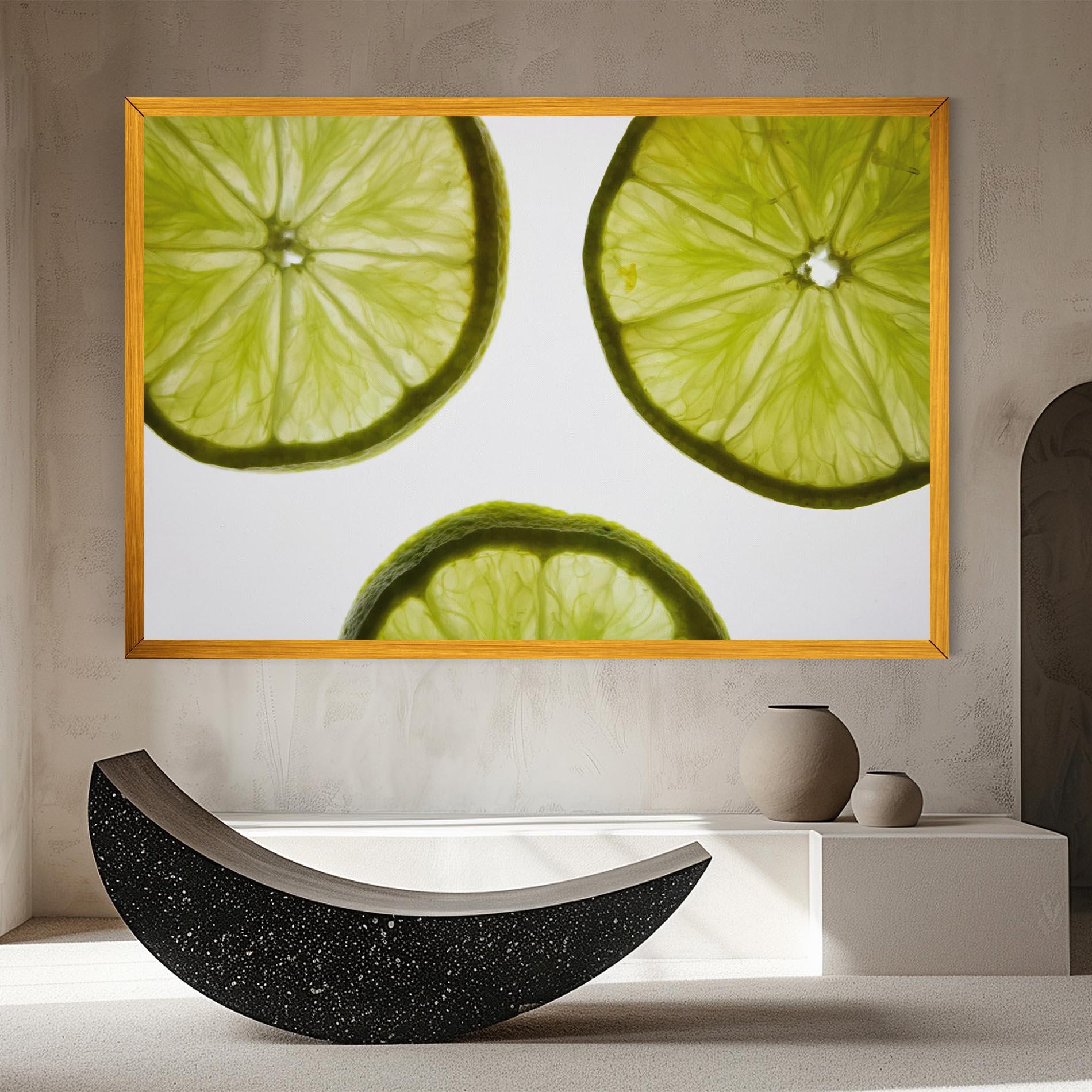Leinwandbild Lime Slice mockup 8