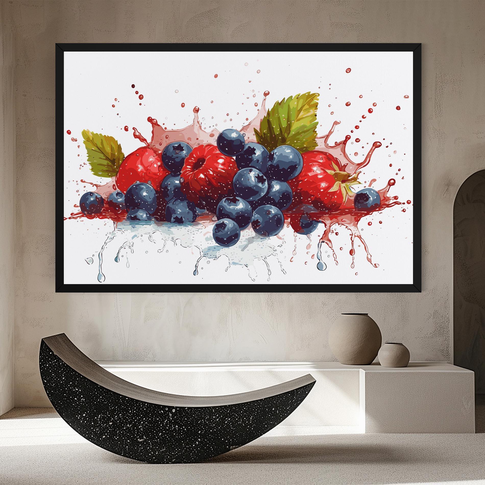 Leinwandbild Berries Art mockup 8