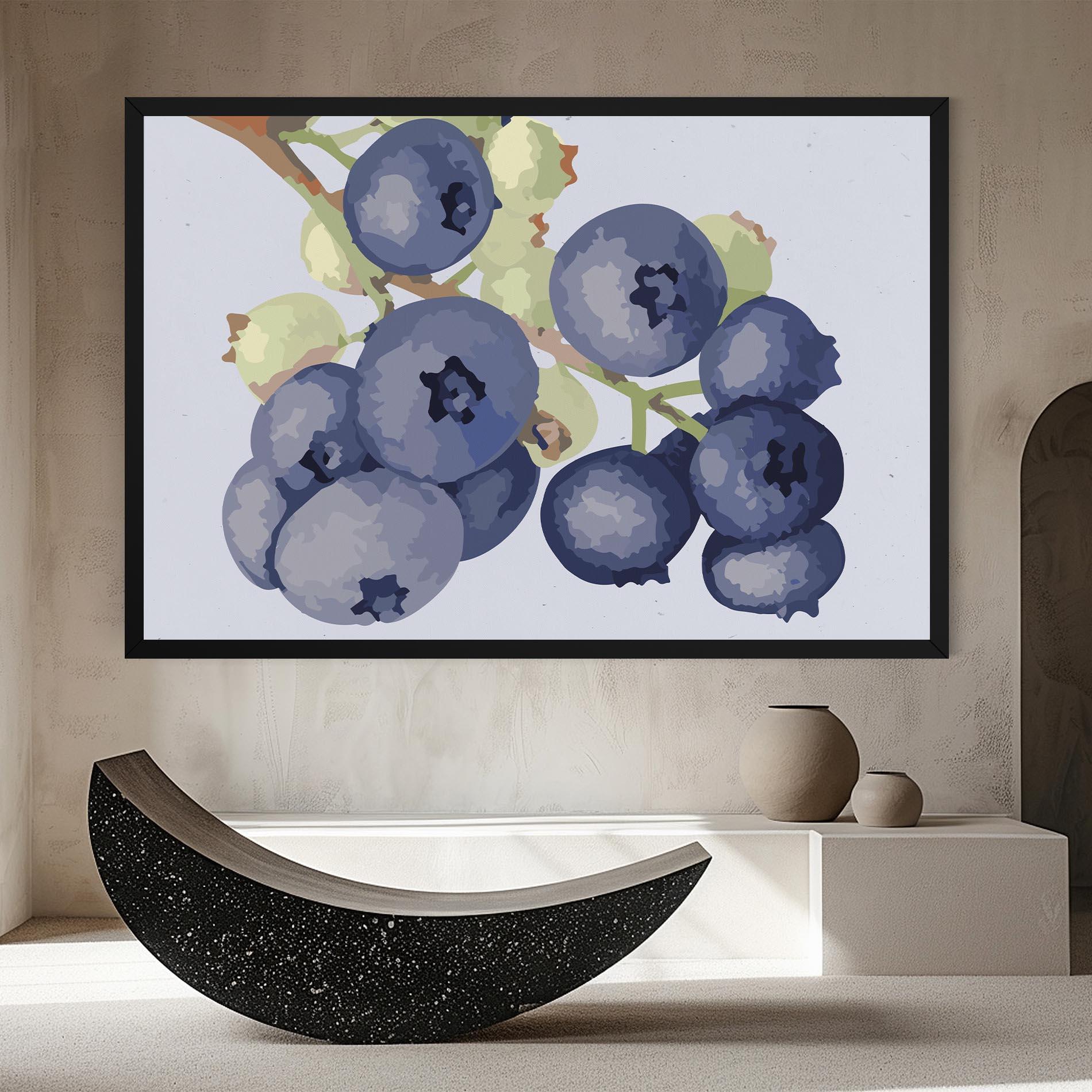 Leinwandbild Blueberries Art mockup 8