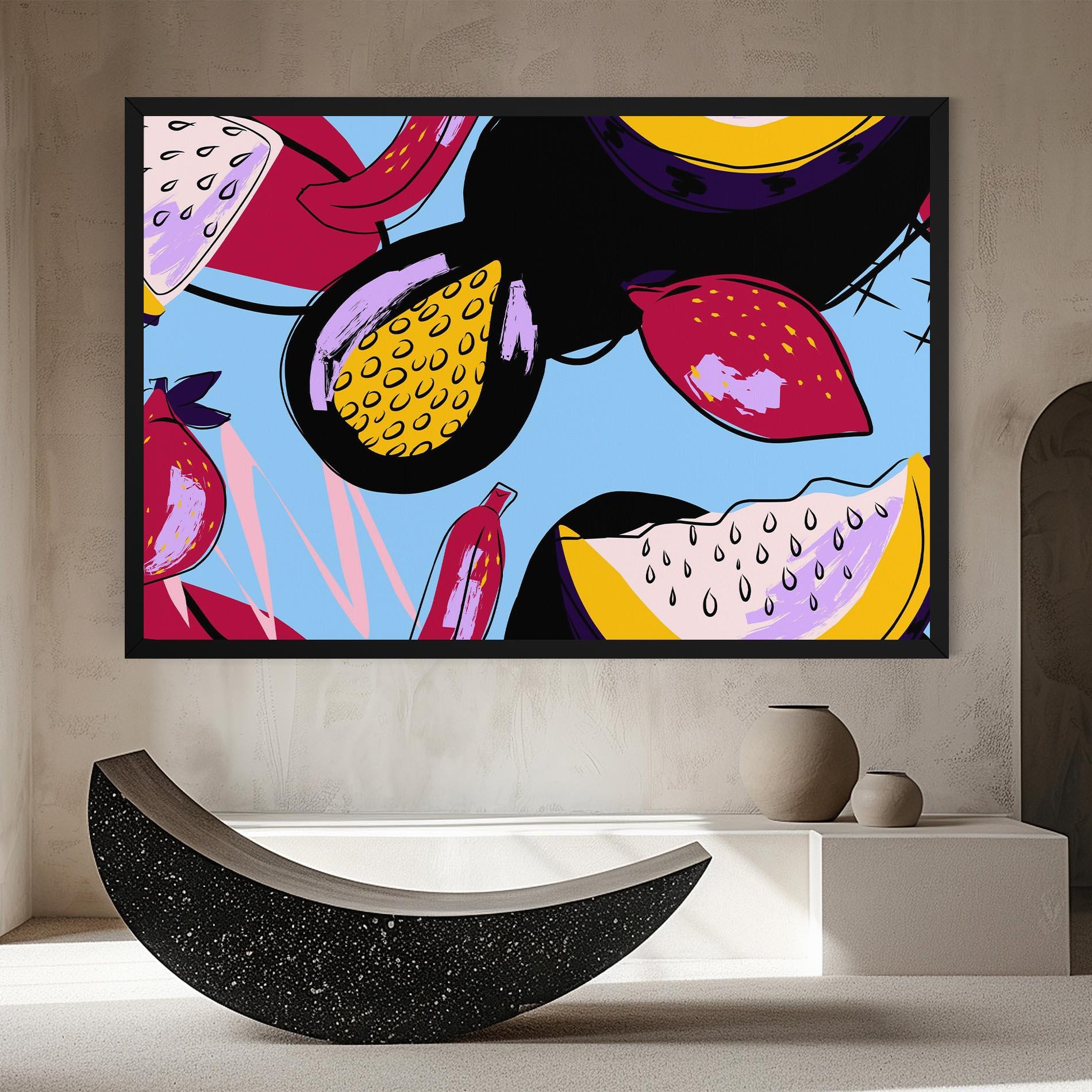 Leinwandbild Colorful Fruits mockup 8
