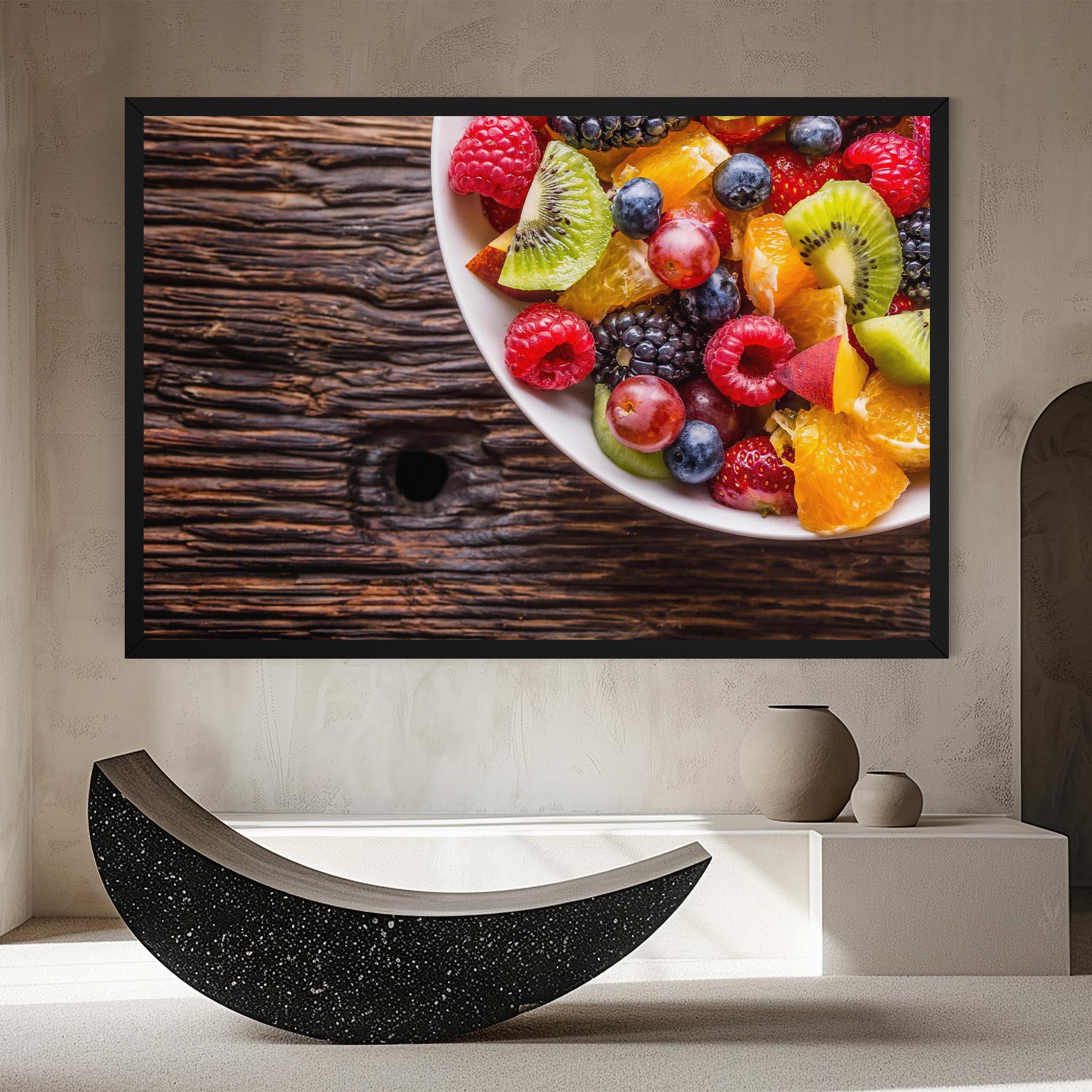 Leinwandbild Fresh Fruit Salad mockup 8