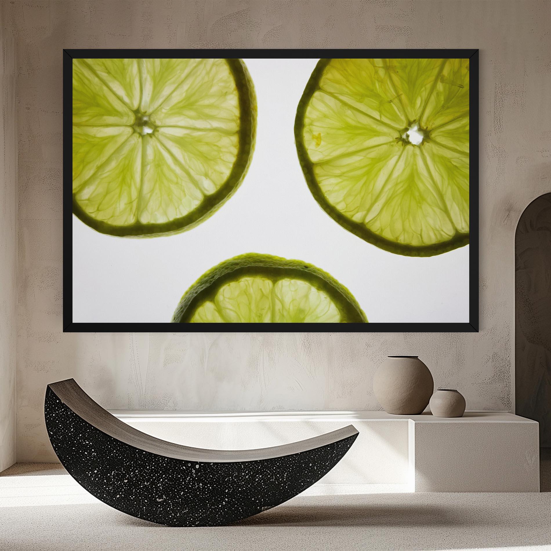 Leinwandbild Lime Slice mockup 8