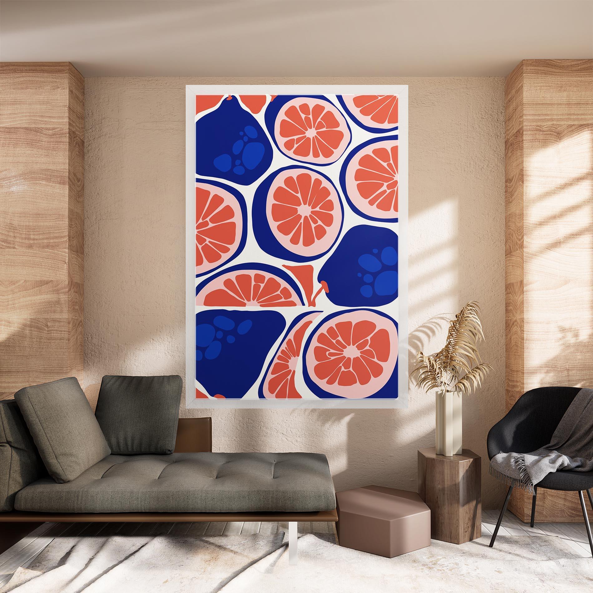 Leinwandbild Blue Pink Fruit mockup 8