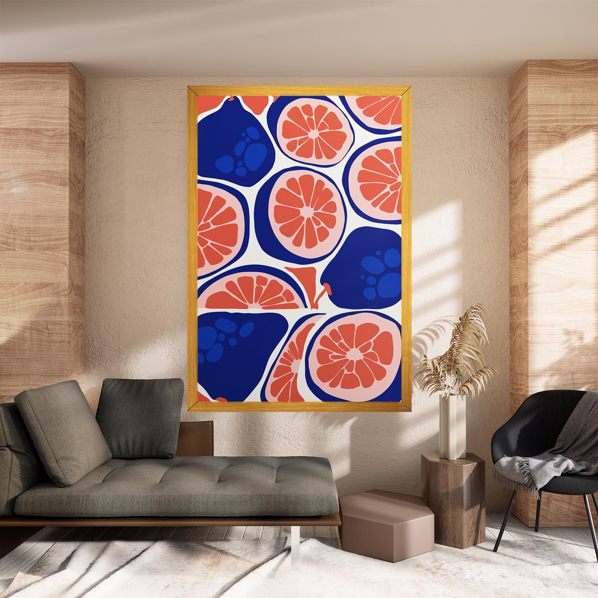 Leinwandbild Blue Pink Fruit mockup 8