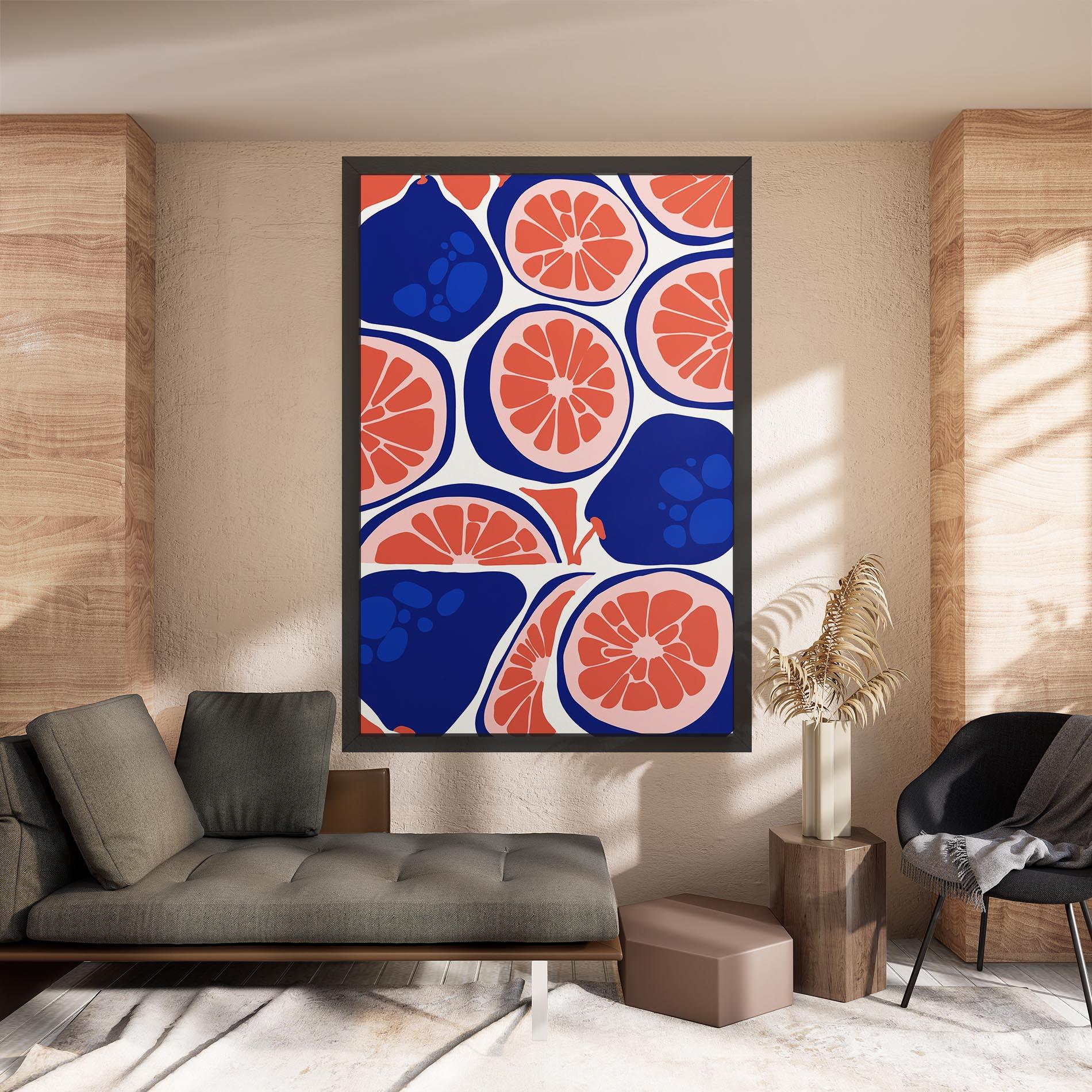 Leinwandbild Blue Pink Fruit mockup 8