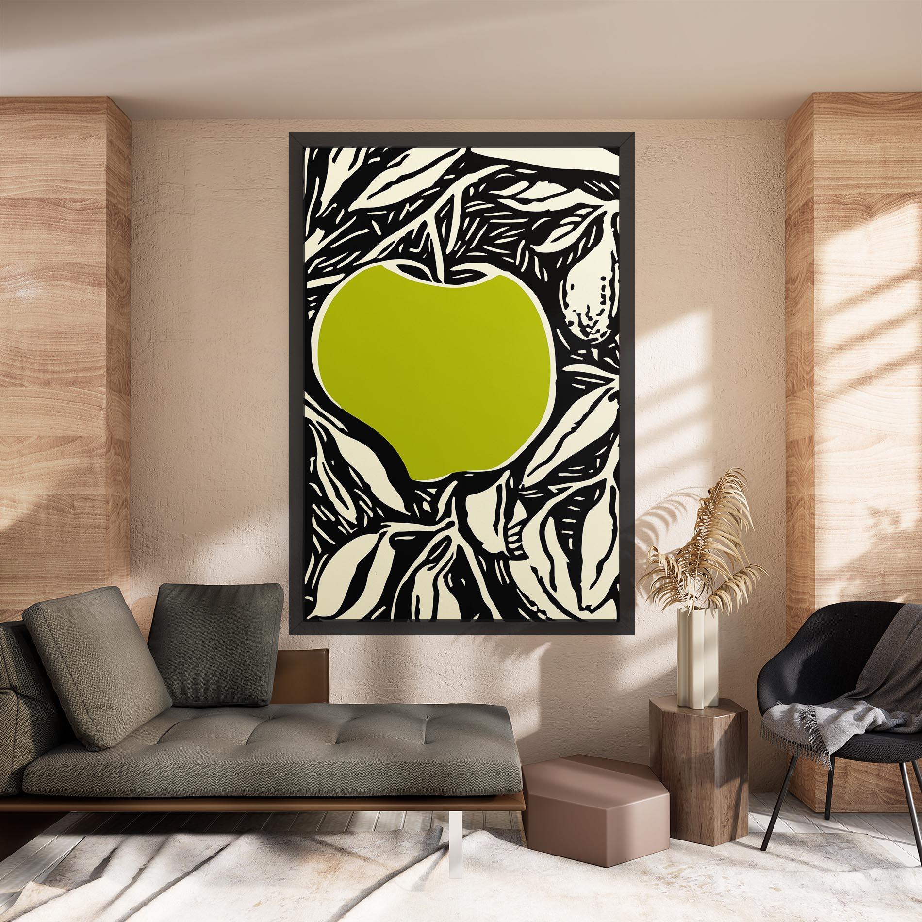 Leinwandbild Green Apple mockup 8