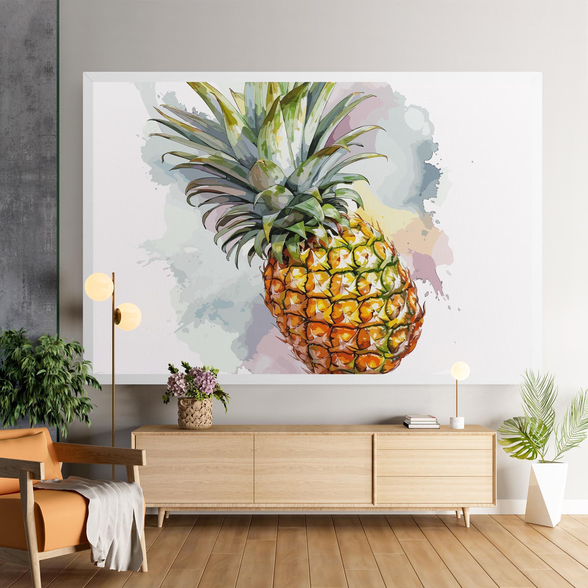 Leinwandbild Artistic Pineapple mockup 9