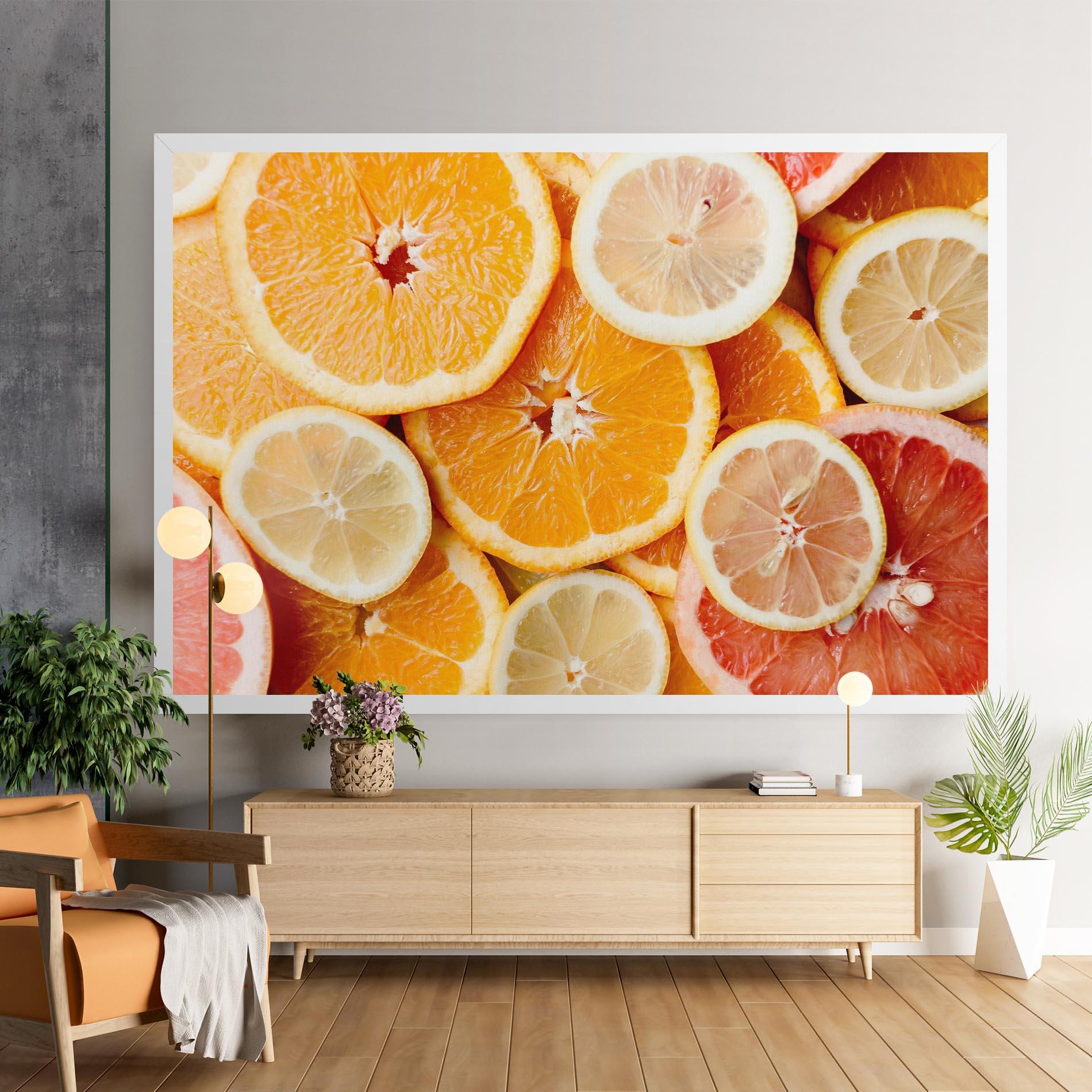 Leinwandbild Citrus Fruits mockup 9