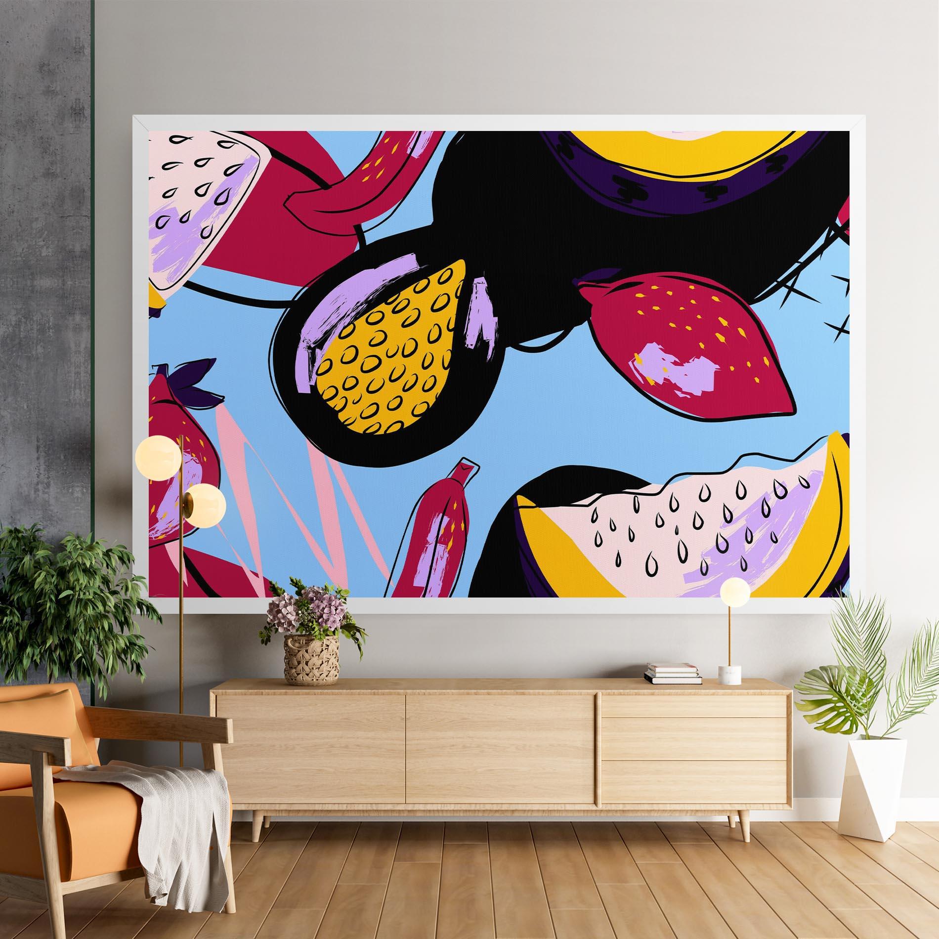 Leinwandbild Colorful Fruits mockup 9