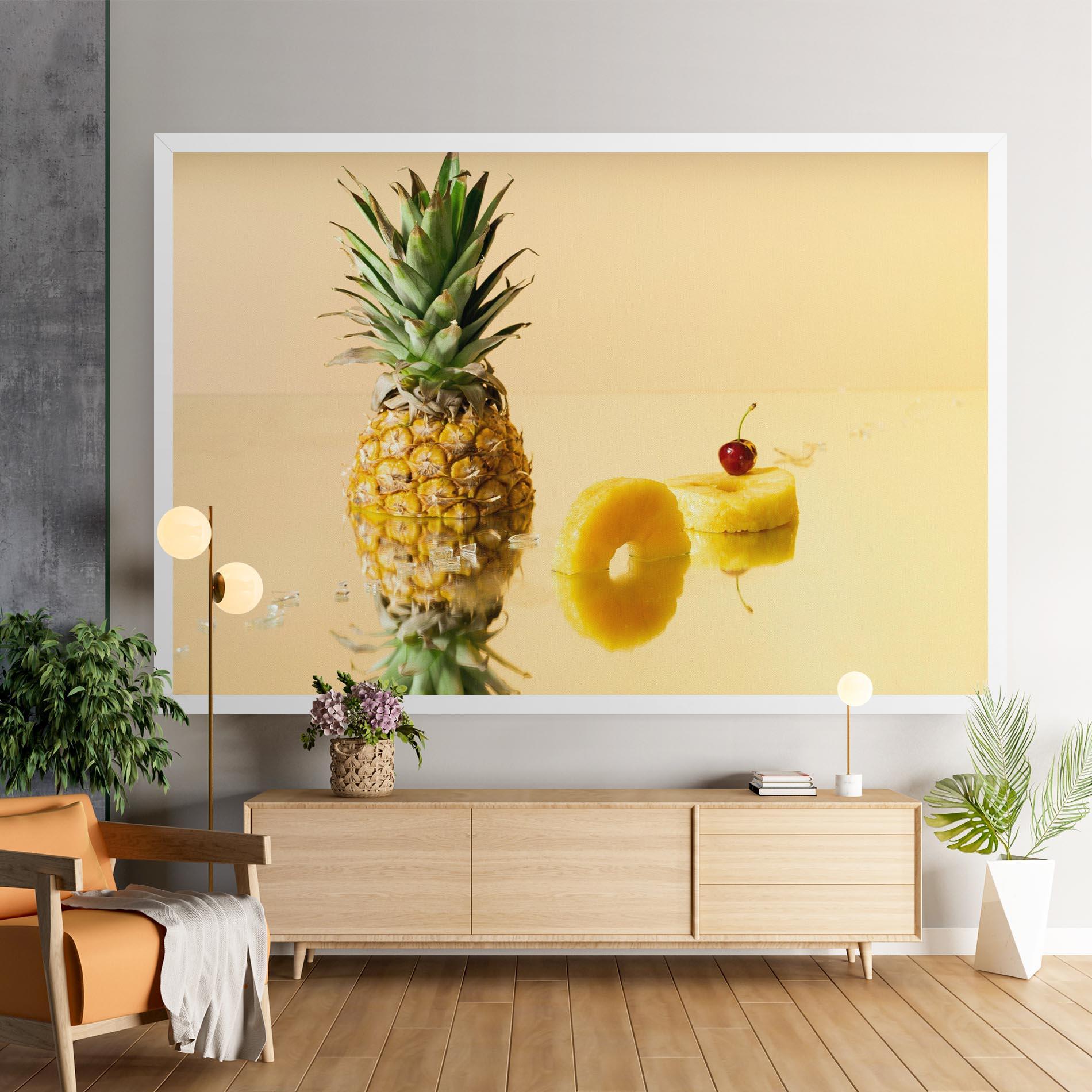 Leinwandbild Cut Pineapple mockup 9