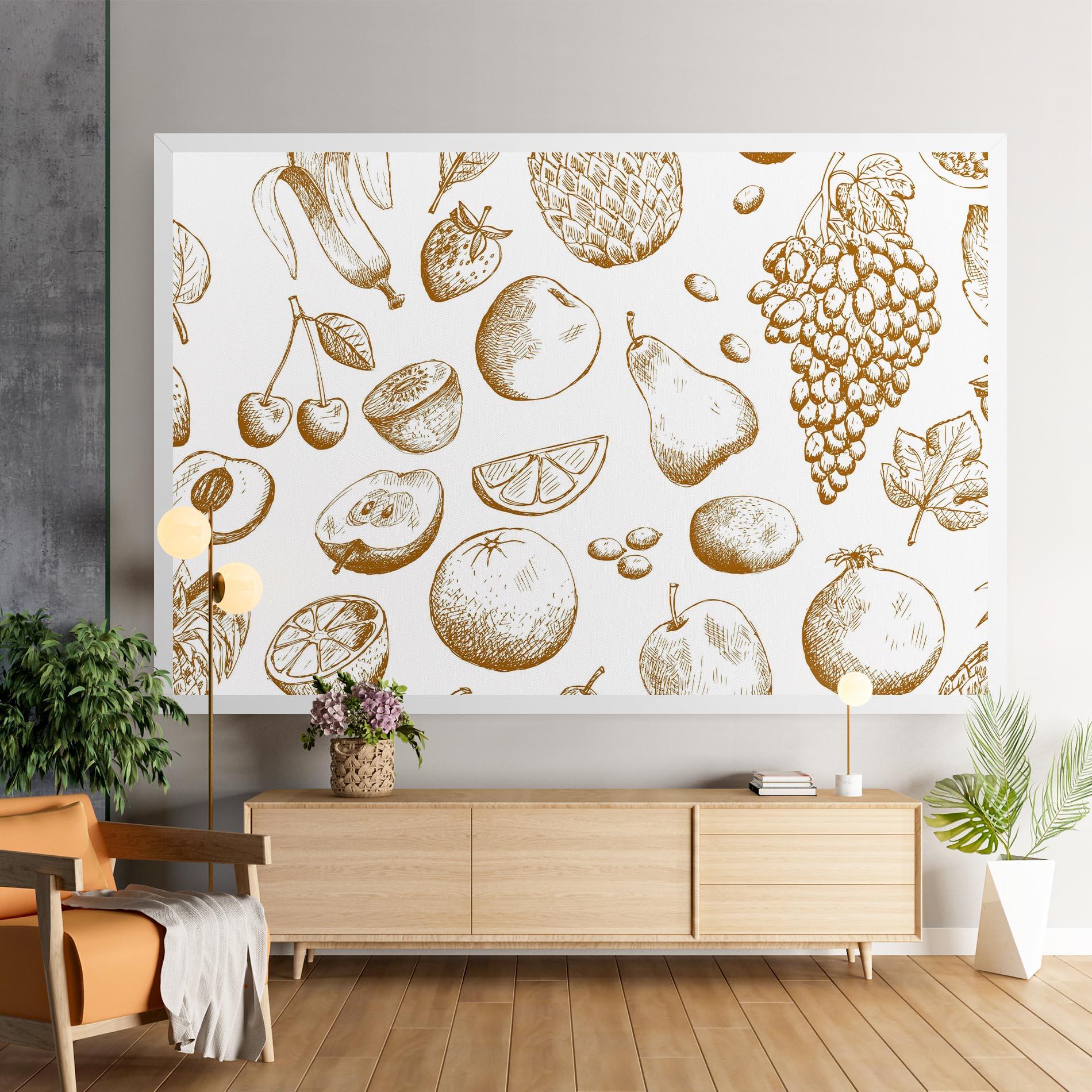 Leinwandbild Floating Fruits mockup 9