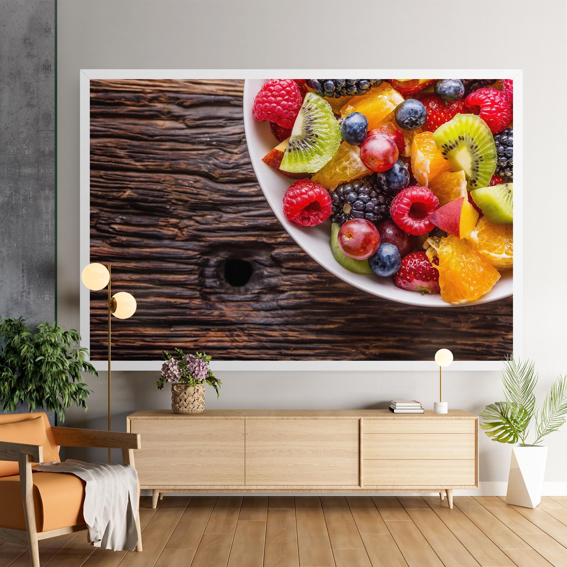 Leinwandbild Fresh Fruit Salad mockup 9