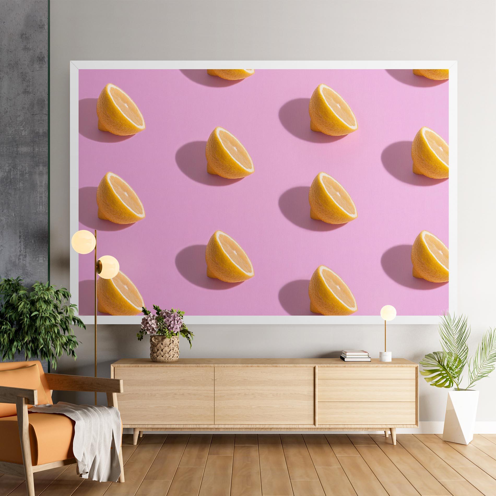 Leinwandbild Lemon Pattern mockup 9