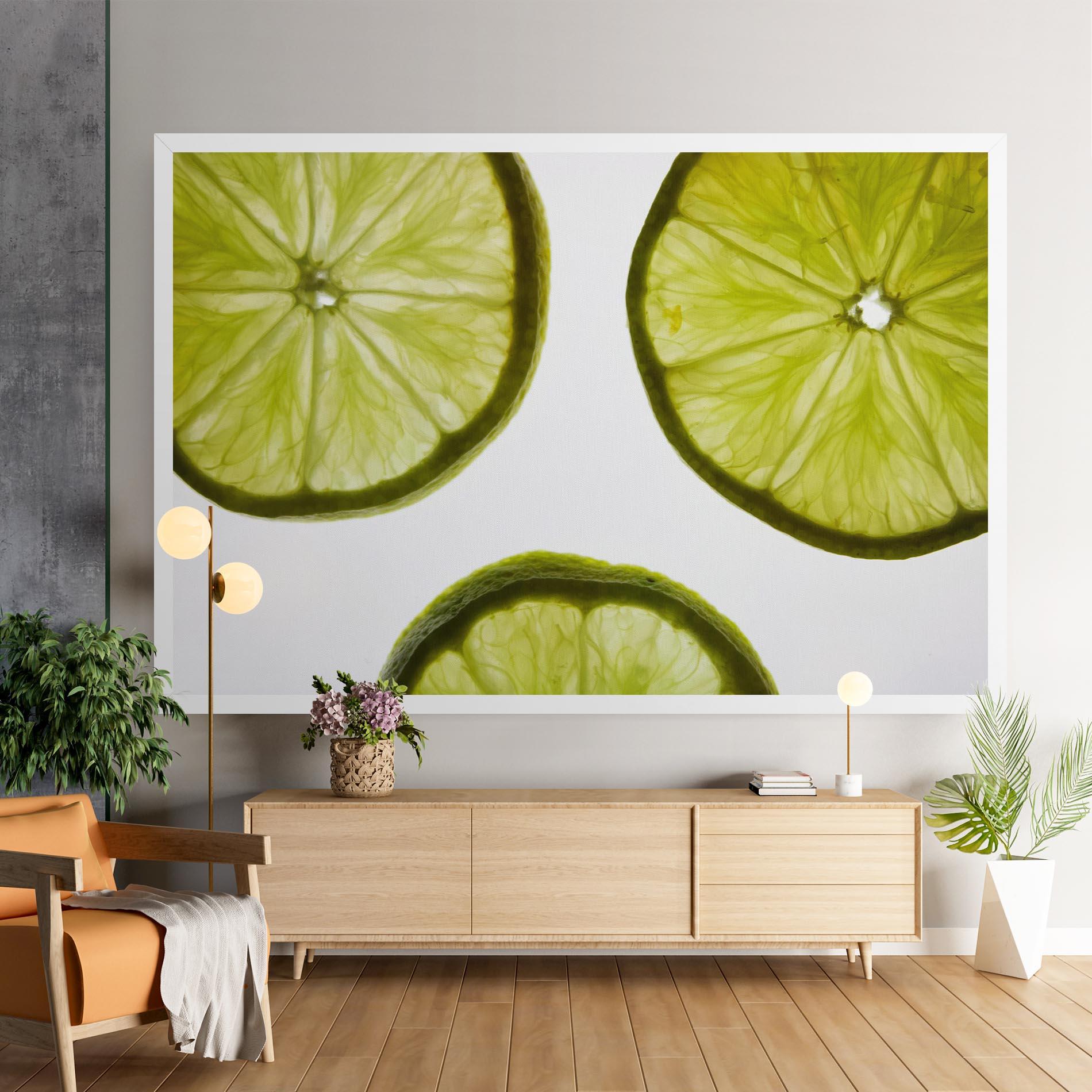 Leinwandbild Lime Slice mockup 9