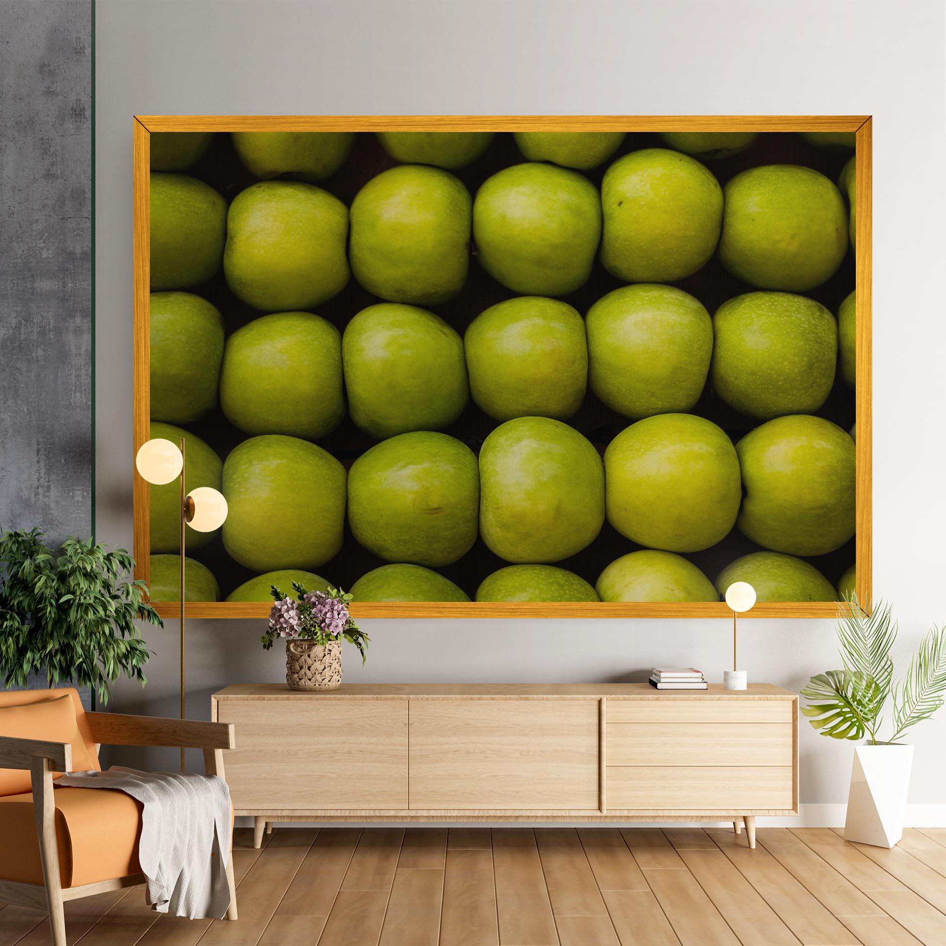 Leinwandbild Apple Wall mockup 9