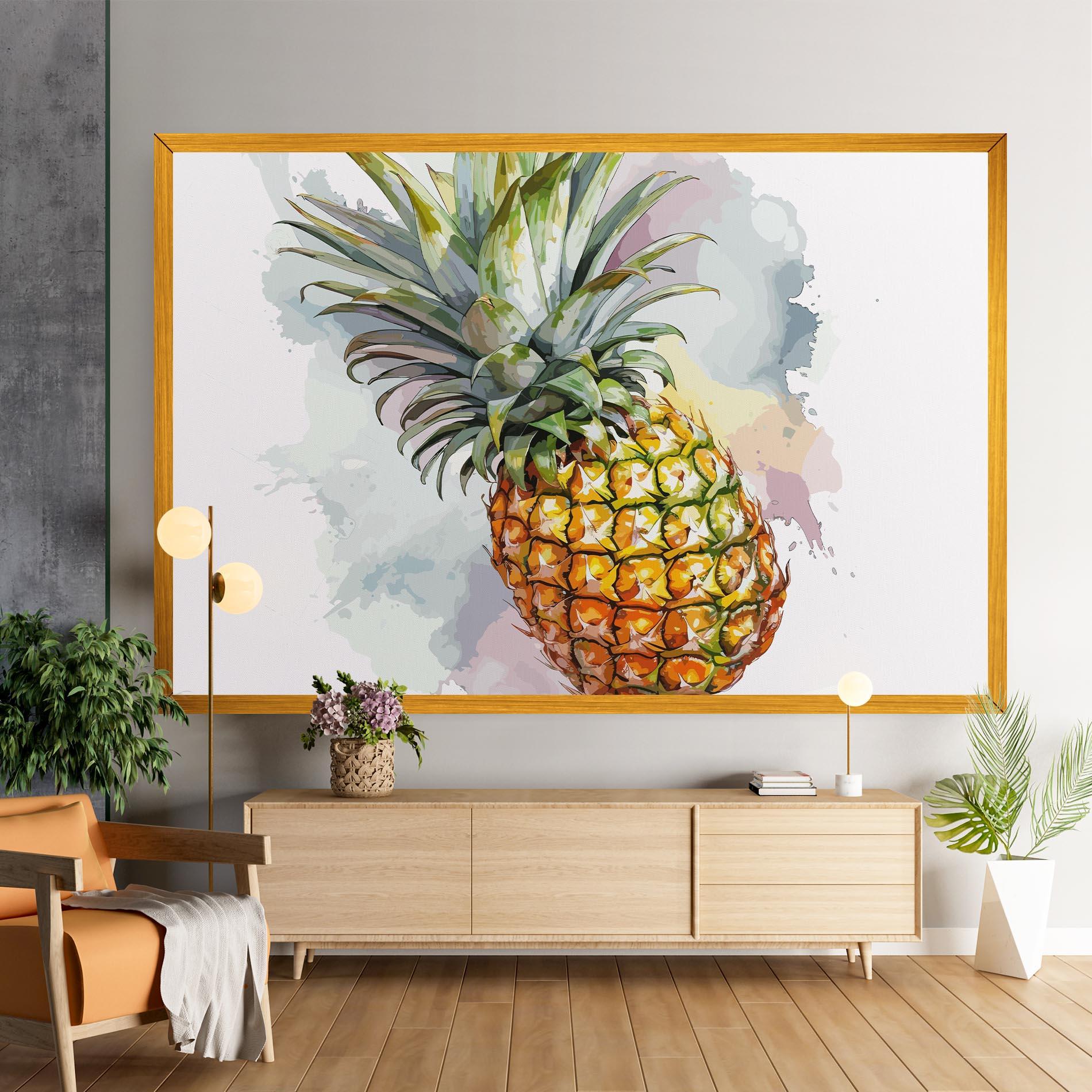 Leinwandbild Artistic Pineapple mockup 9