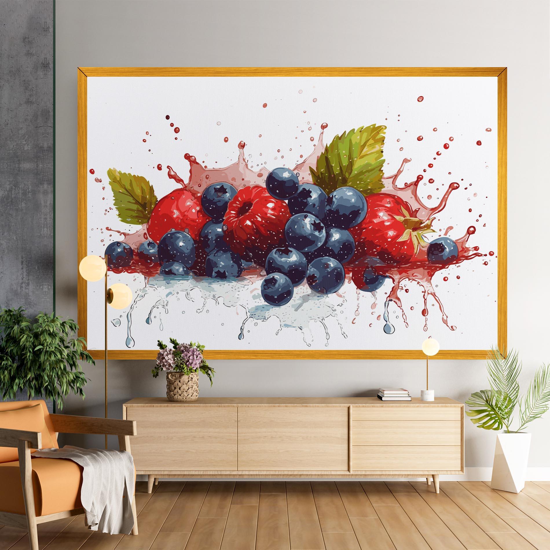 Leinwandbild Berries Art mockup 9