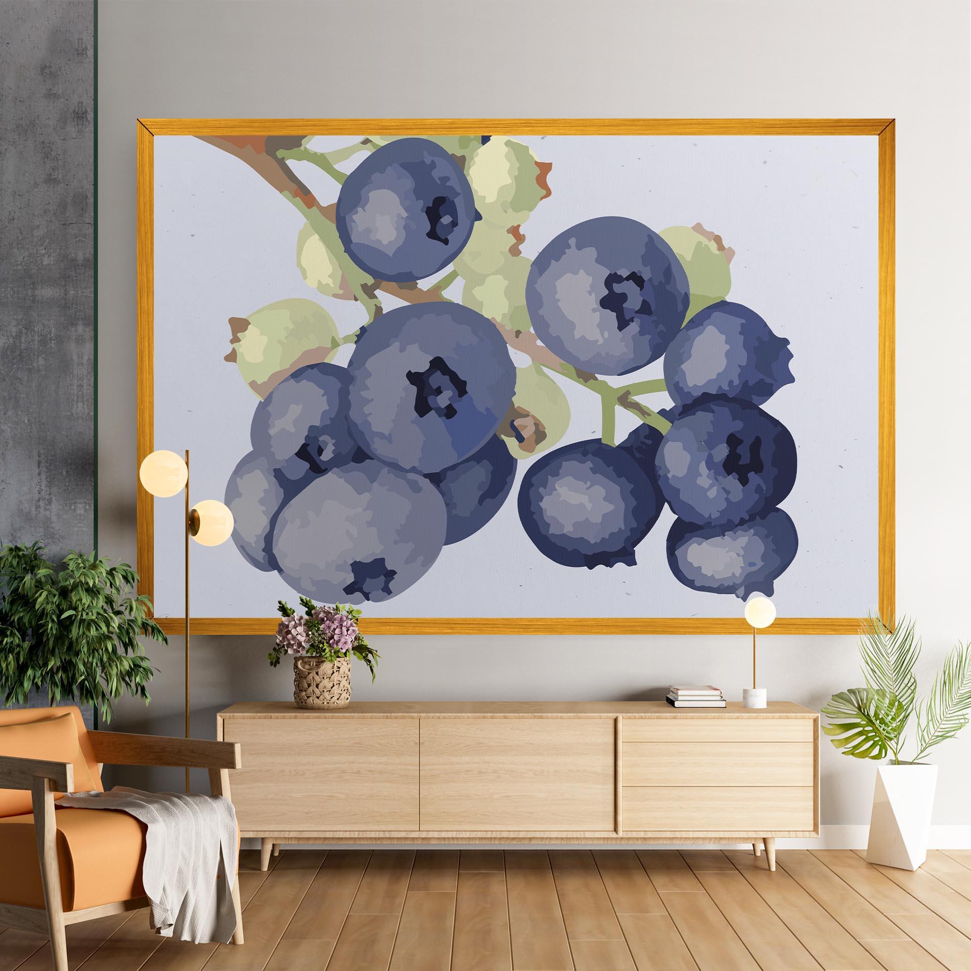 Leinwandbild Blueberries Art mockup 9