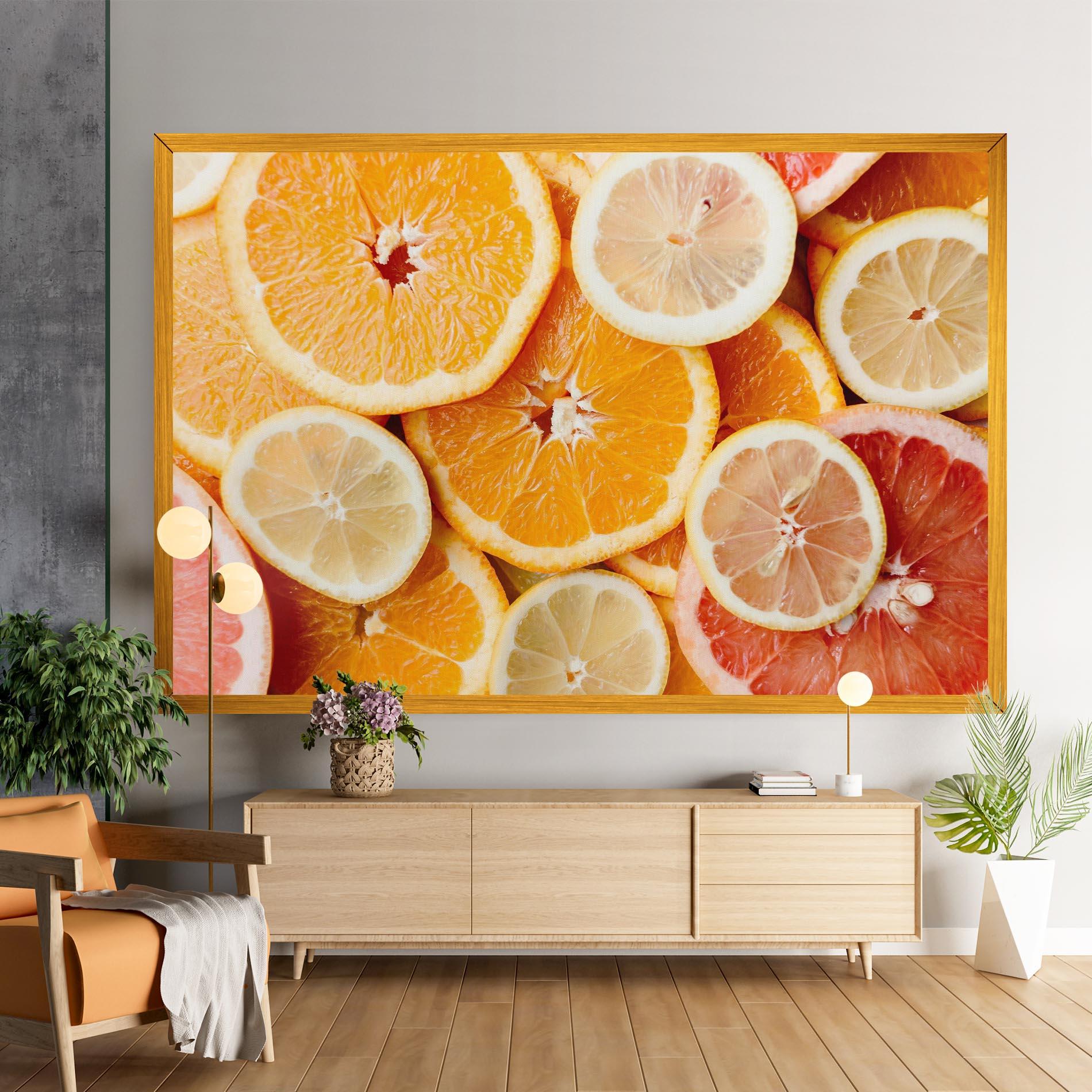 Leinwandbild Citrus Fruits mockup 9