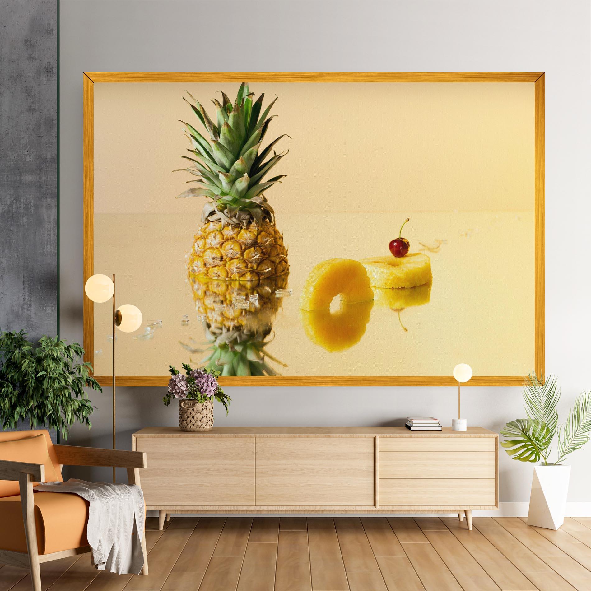 Leinwandbild Cut Pineapple mockup 9