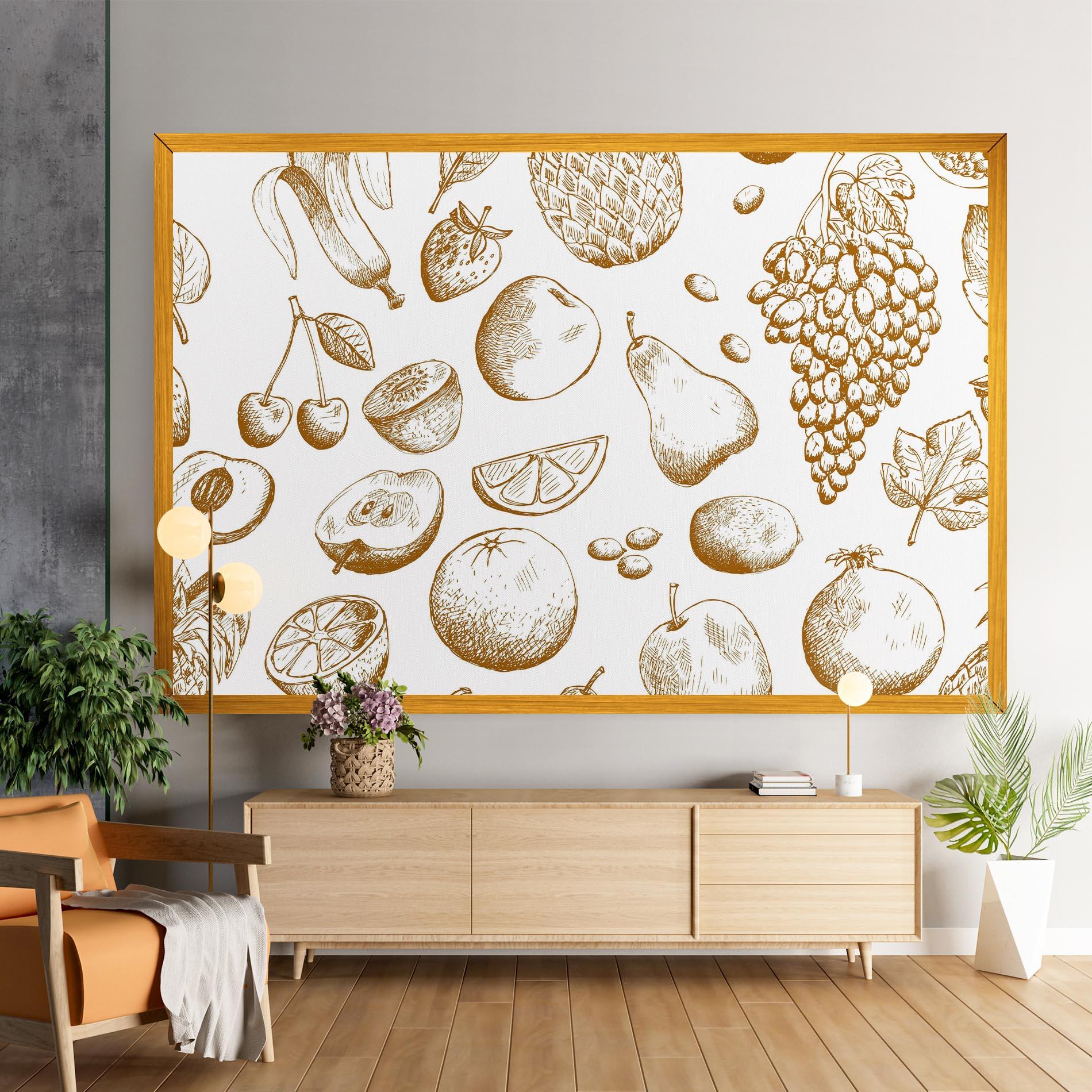 Leinwandbild Floating Fruits mockup 9