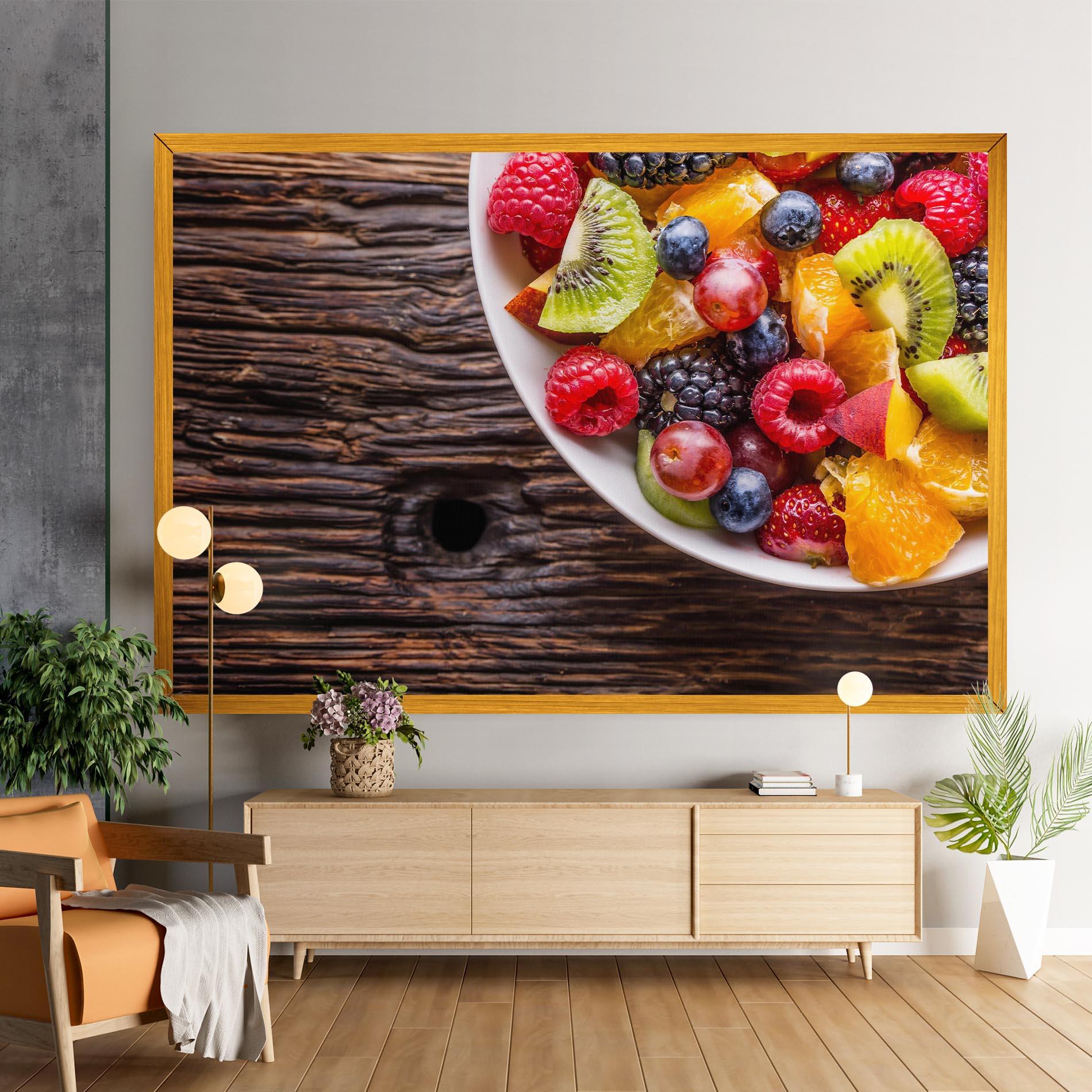 Leinwandbild Fresh Fruit Salad mockup 9