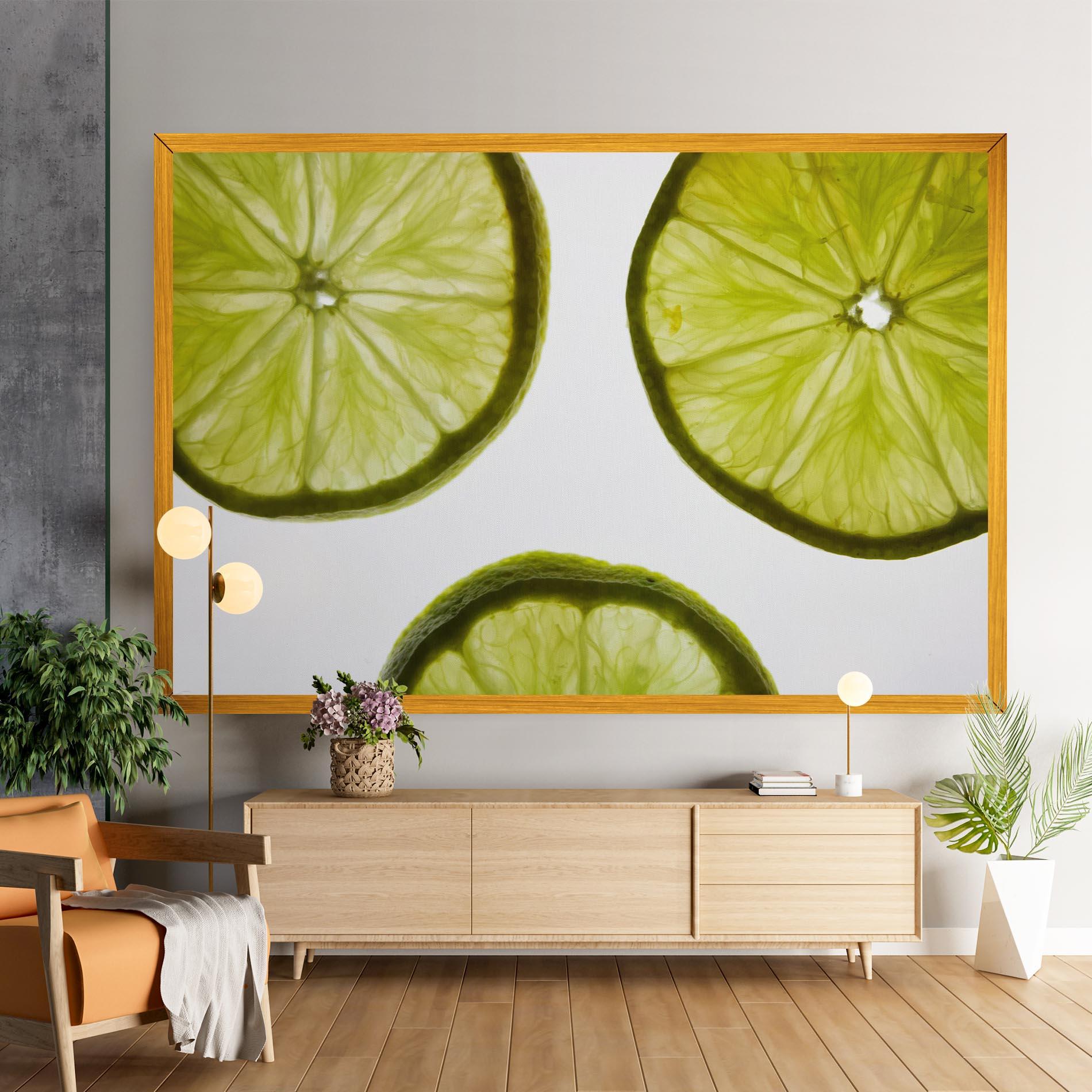 Leinwandbild Lime Slice mockup 9