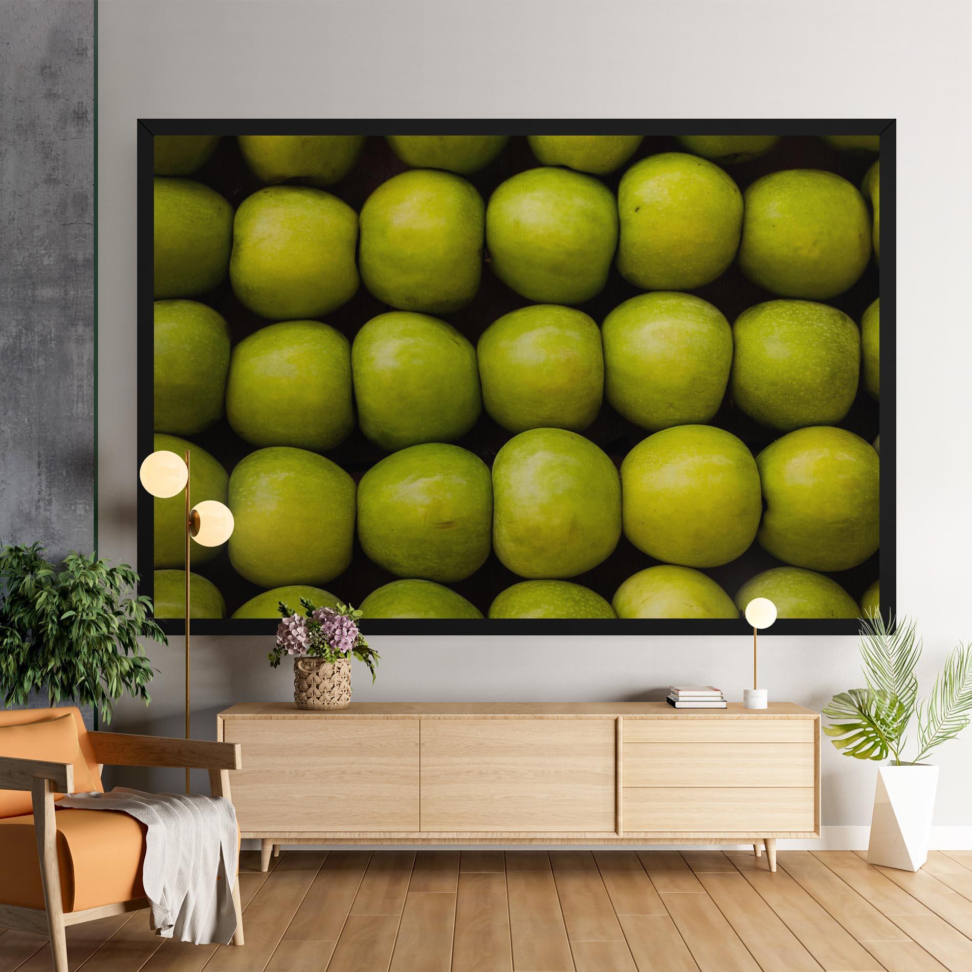 Leinwandbild Apple Wall mockup 9
