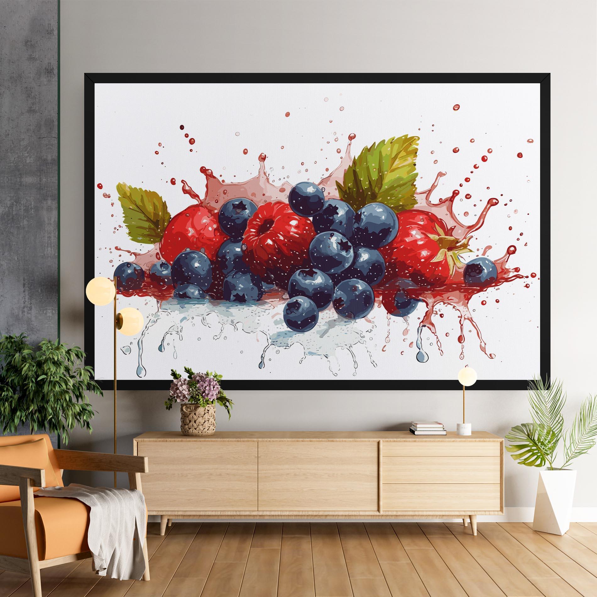 Leinwandbild Berries Art mockup 9