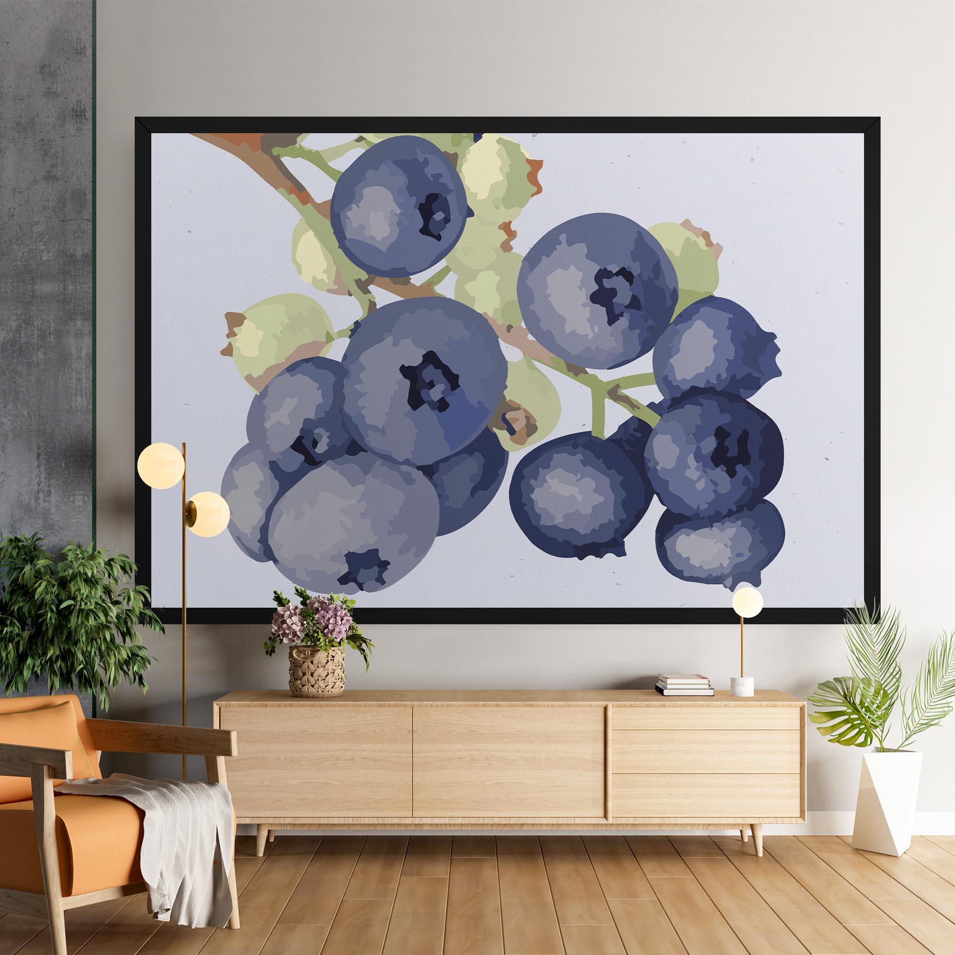 Leinwandbild Blueberries Art mockup 9